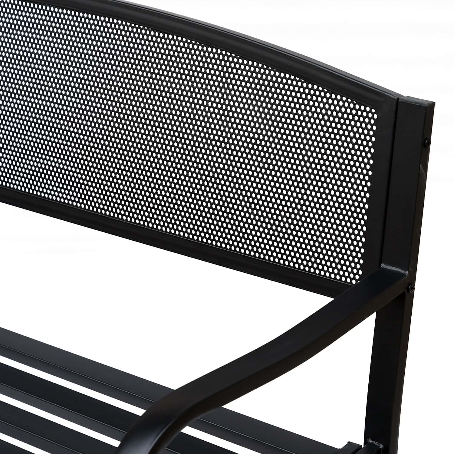4goodz 2-Zits Tuinbank Staal - 127x60x87 cm - Zwart