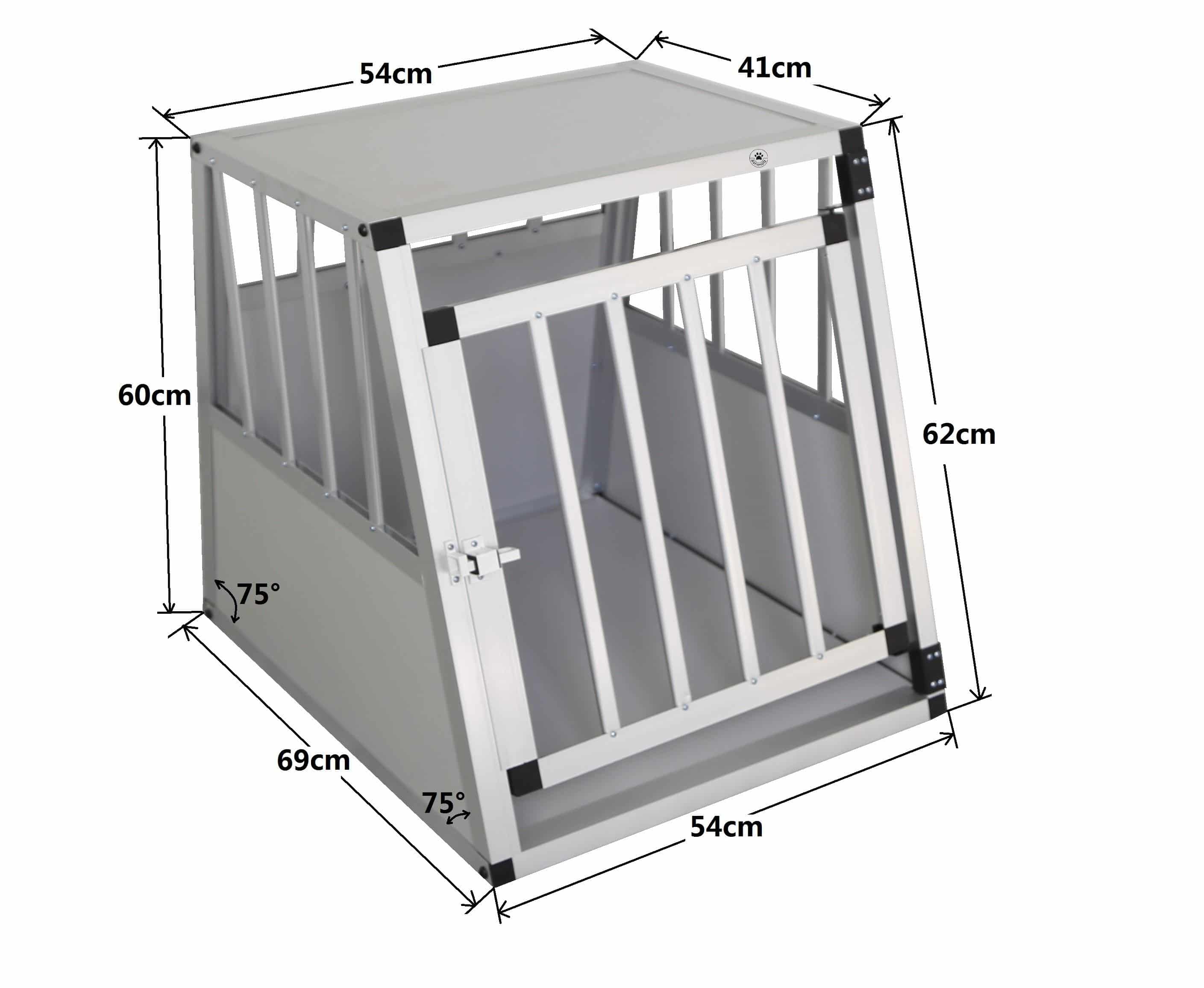 4animalz® Trapeze Silver Small Bench voor kleinere hond- 69x54x60 cm