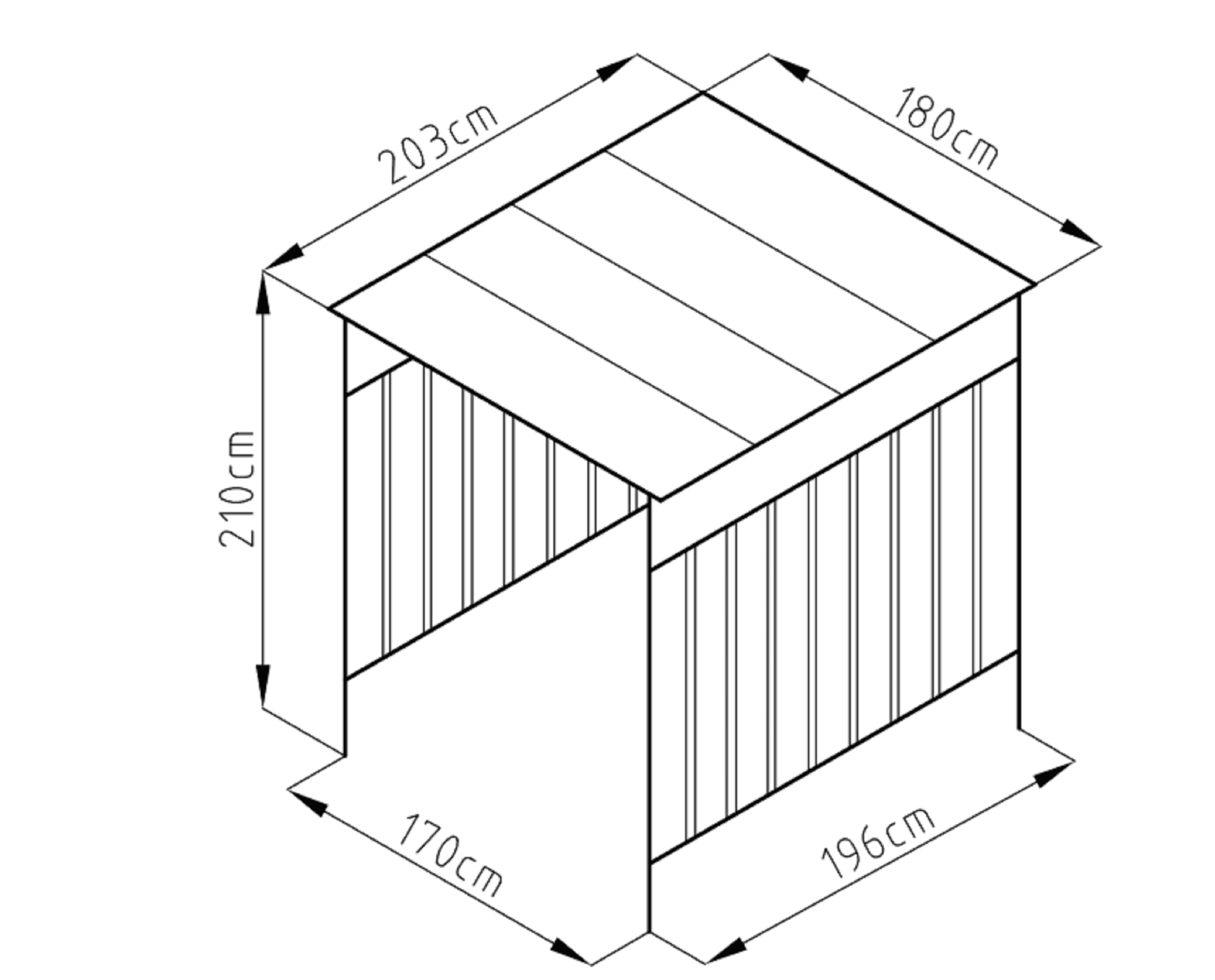Westmann SI03000 Fietsoverkapping - Opbergruimte - 180x200x210 cm