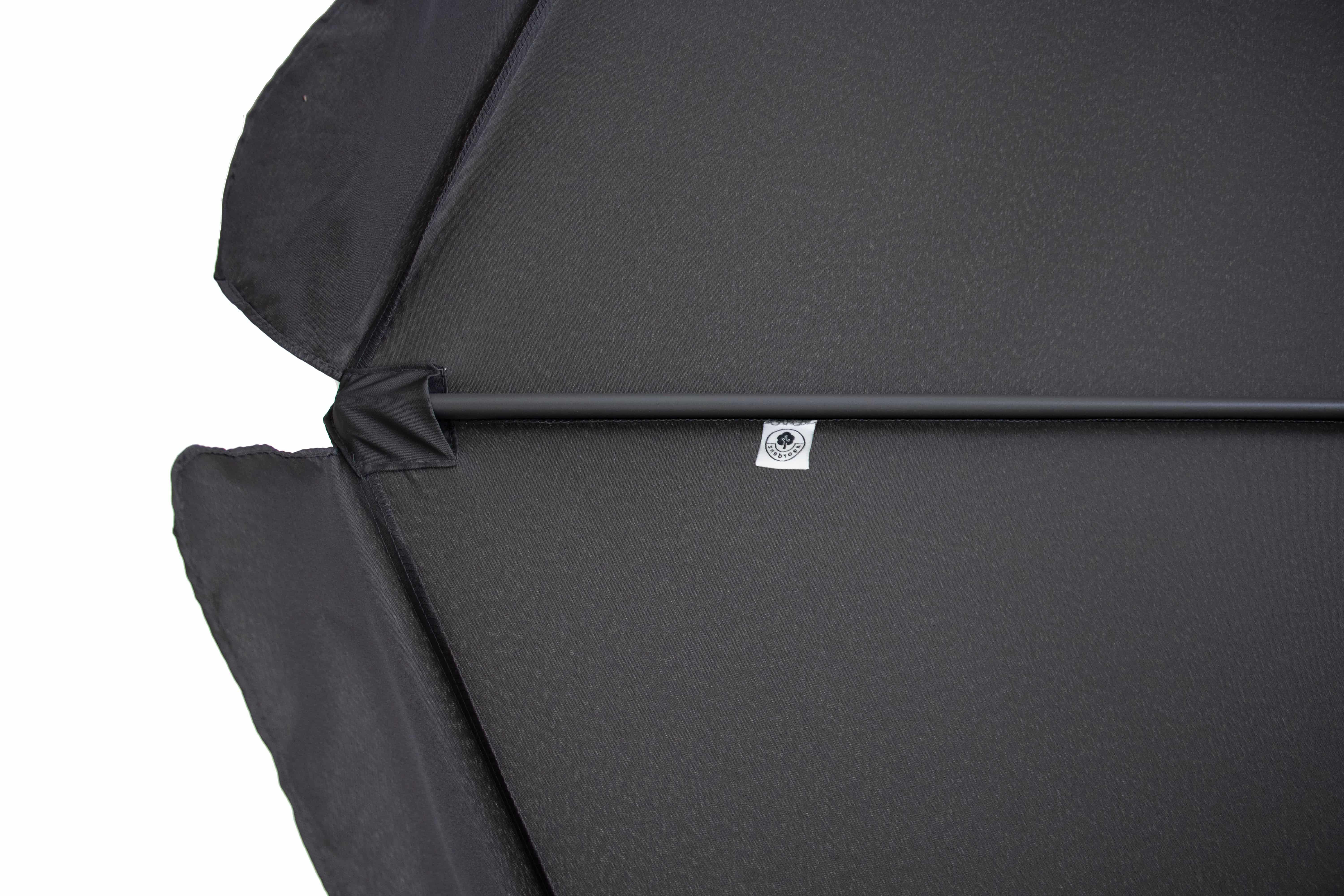 4gardenz® Parasol Rond 300 cm met Volant - Kantelbaar - Antraciet