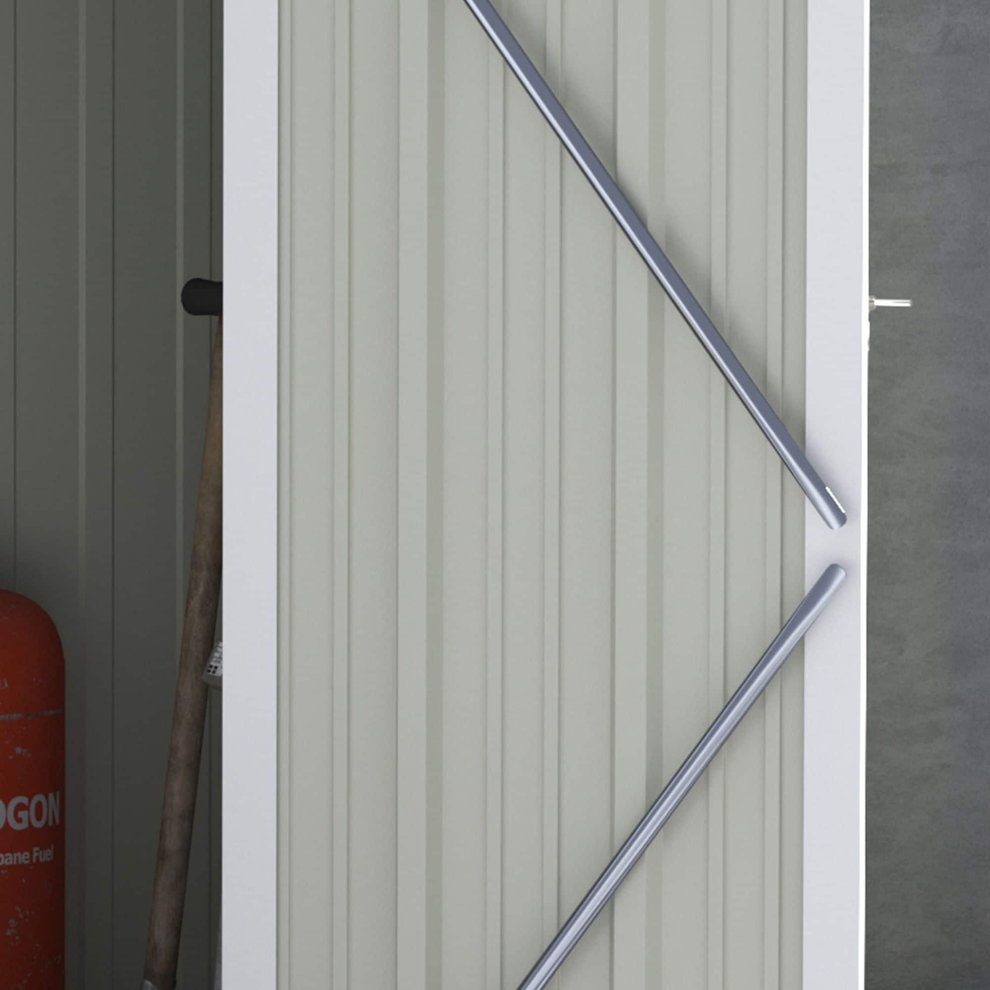 4goodz Outsunny Stalen Tuinkast Balkonkast 84x142x189 cm - Grijs