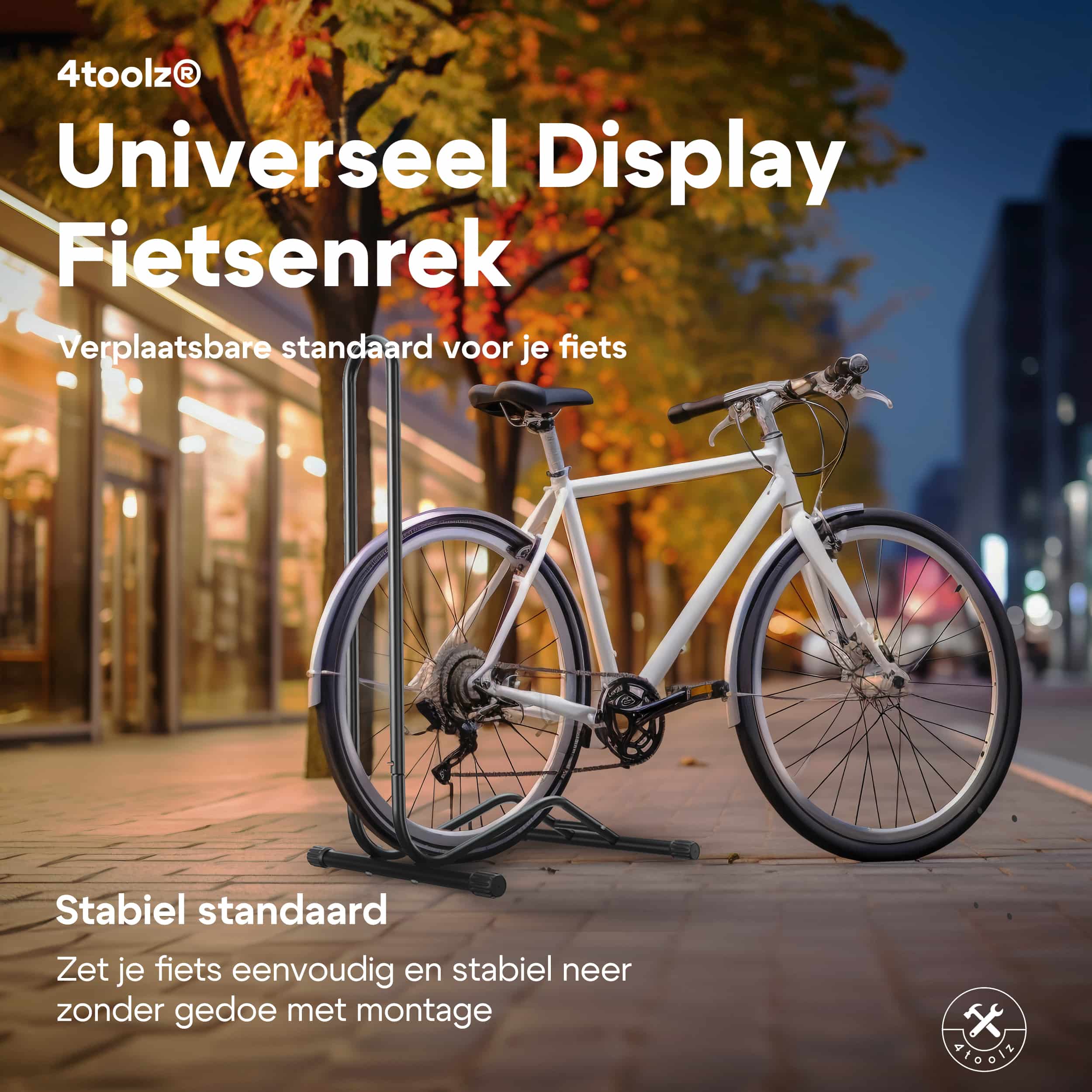 4toolz® Universeel Display Fietsenrek - fiets standaard - zwart