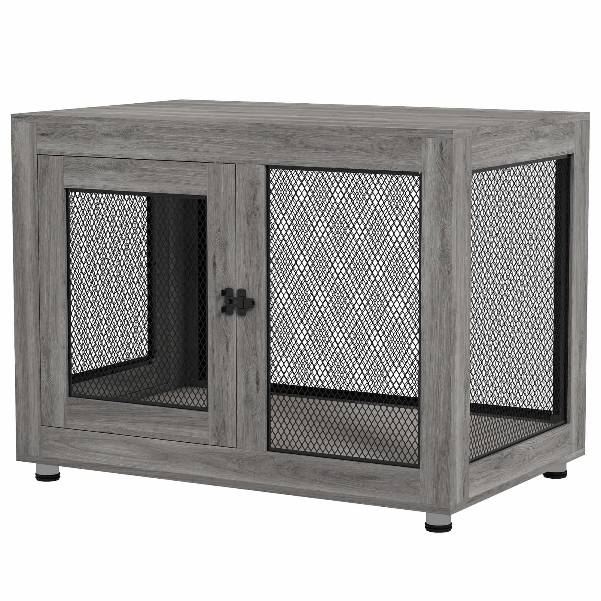 Binnen Bench voor grote honden - Hondenhok Binnen - 60x94x71 cm - Grijs