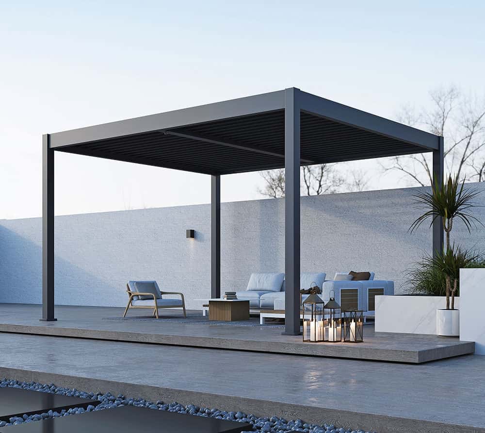 Paragon Outdoor Aluminium Paviljoen Grand Tuscan Lamellendak - 3,7x4,3 meter