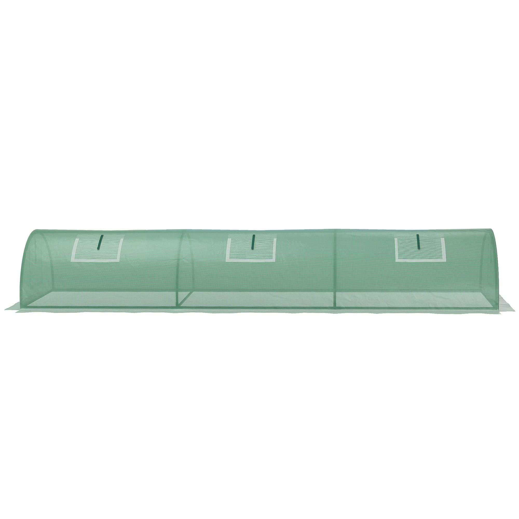 4goodz Foliekas tunnelkas met gaasvenster 300x80x45 cm - Groen