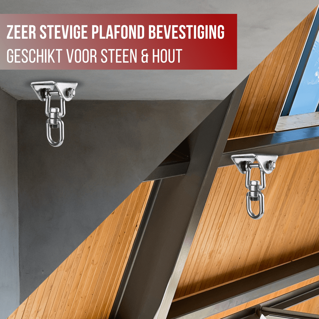 4gardenz® RVS Roterend Hangstoel/Bokszak Plafond Bevestiging