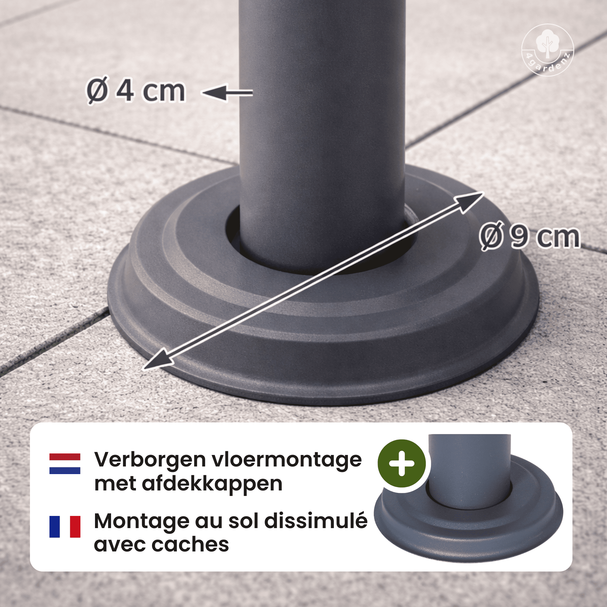 4gardenz® Vrijstaande Brievenbus - Brievenbus met Standaard Antraciet