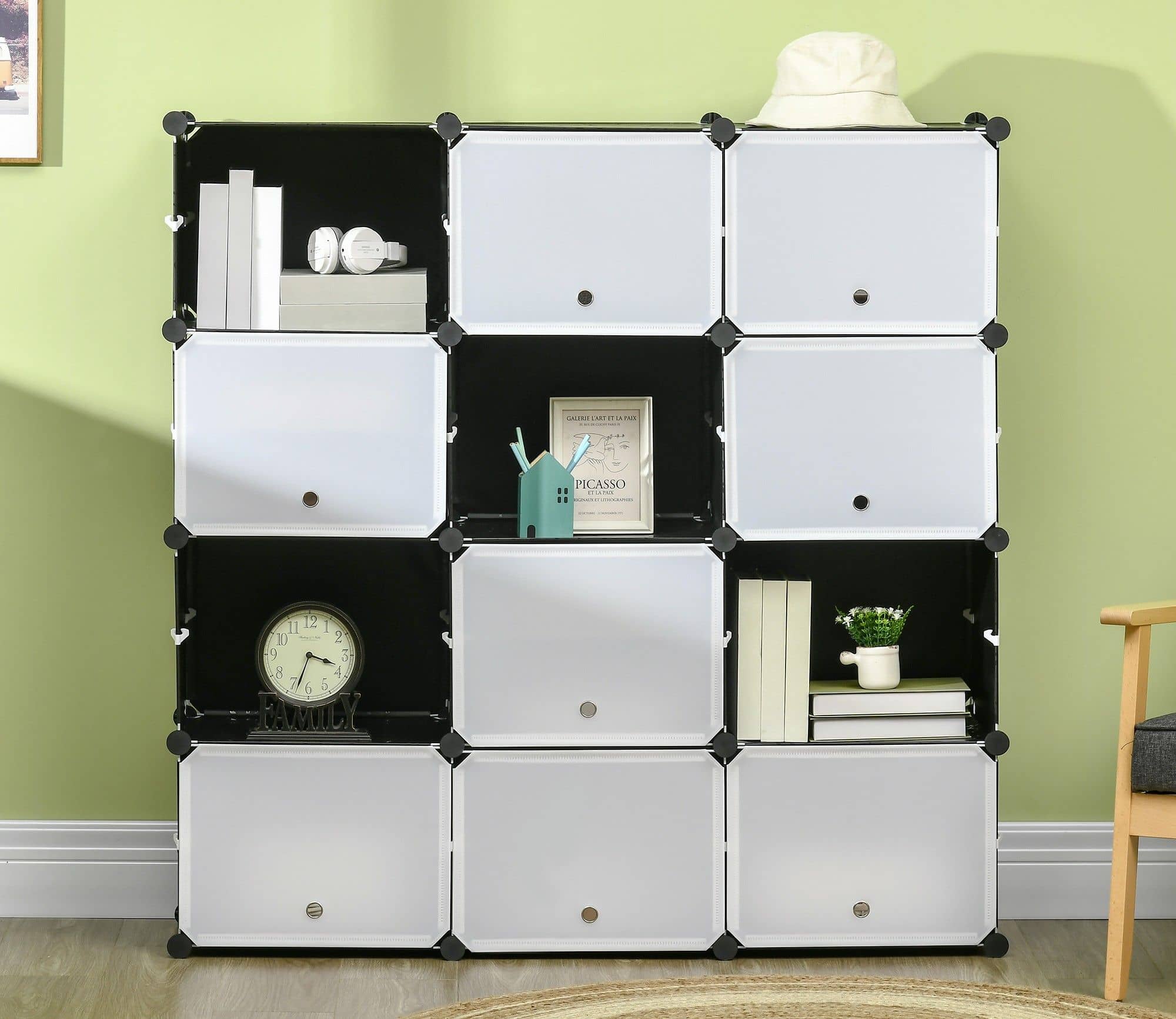4goodz Schoenenkast Opbergbox met 12 Kubussen - Schoenenrek 850-169WT