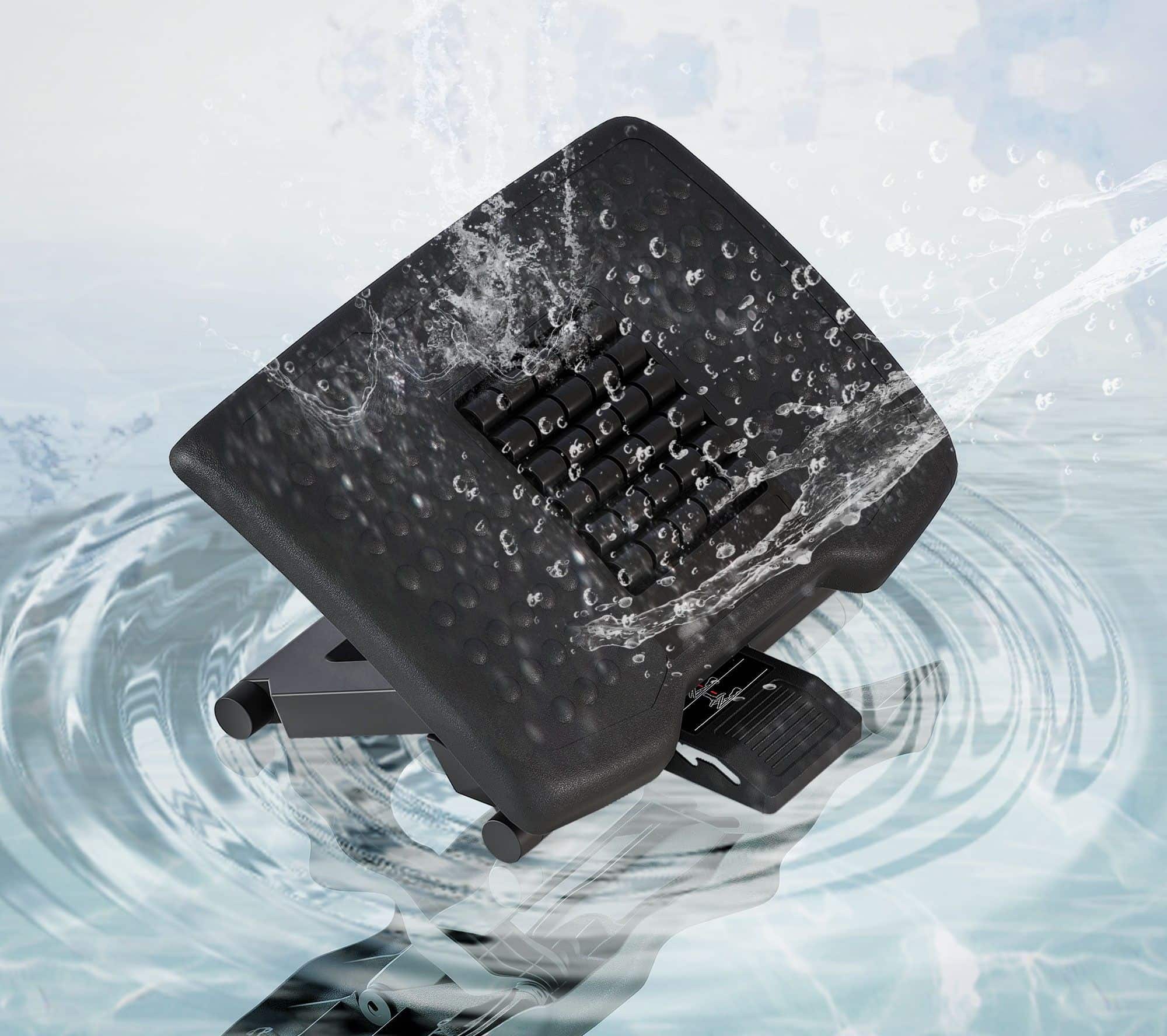 Bureau Voetensteun/voetenbank met massagerollers - 3 hoogtes