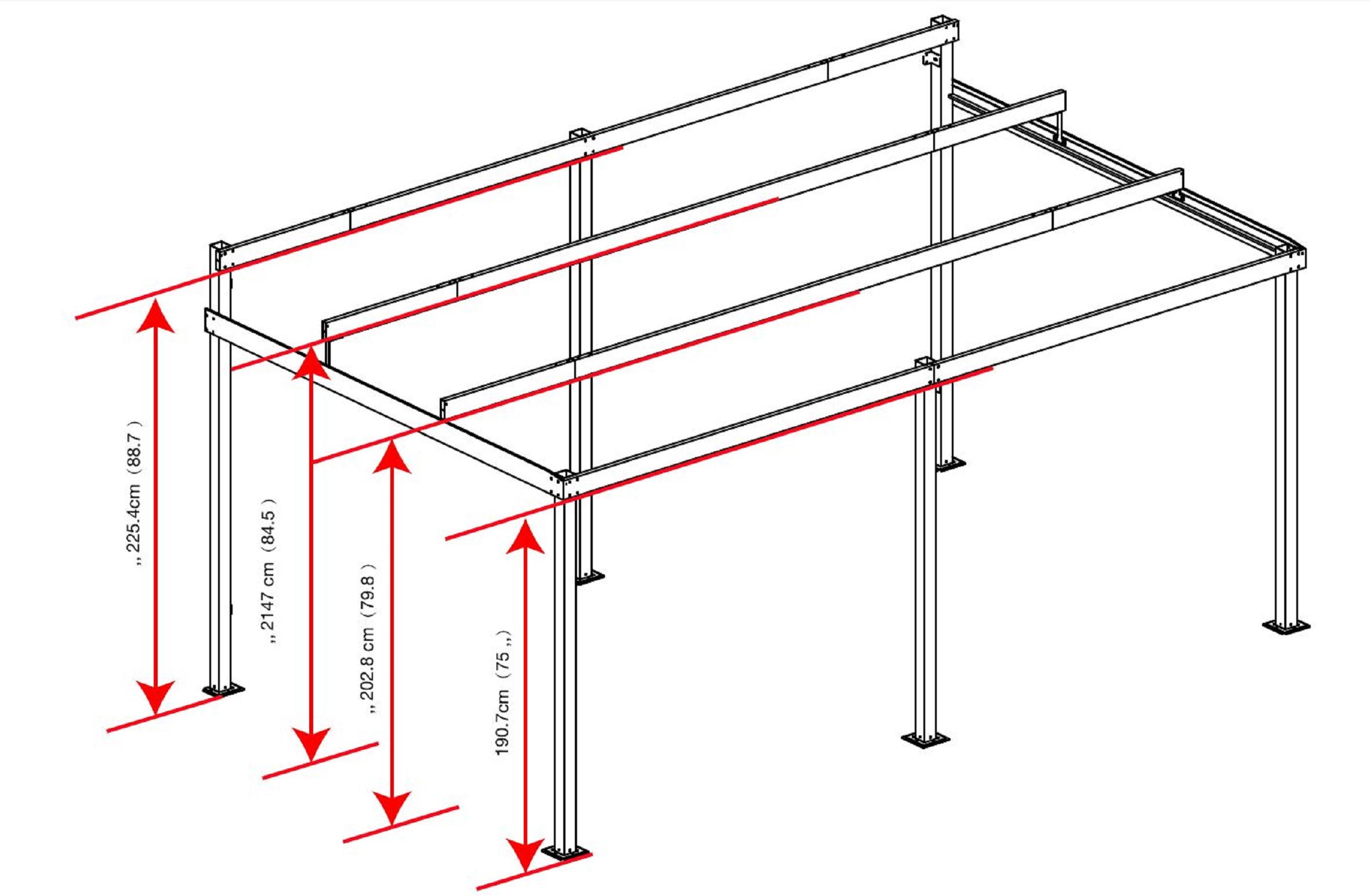 Sojag St.Barth Aluminium Terrasoverkapping - 363x483x240 cm- Antraciet