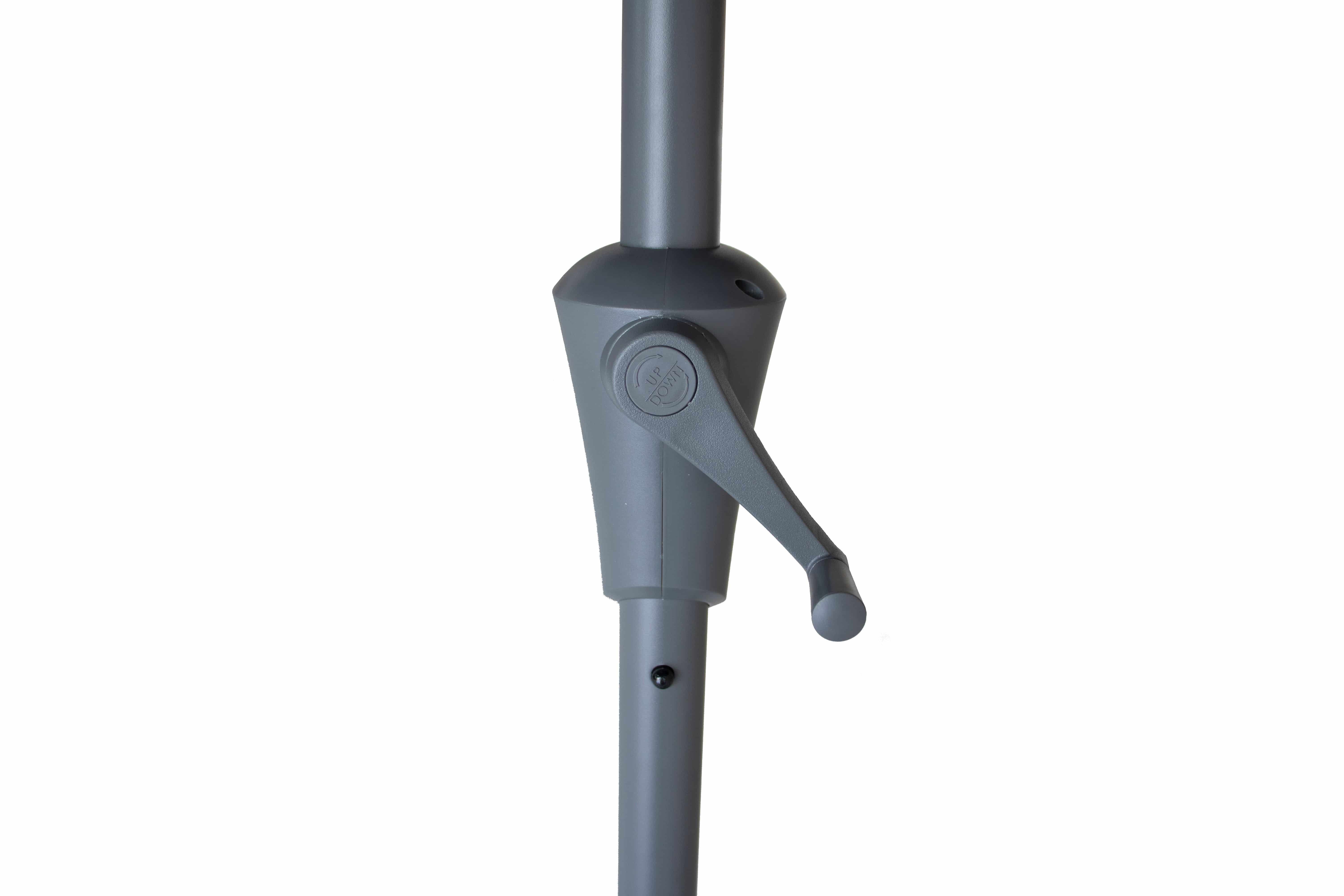4gardenz® Parasol Rond 300 cm met Volant - Kantelbaar - Antraciet
