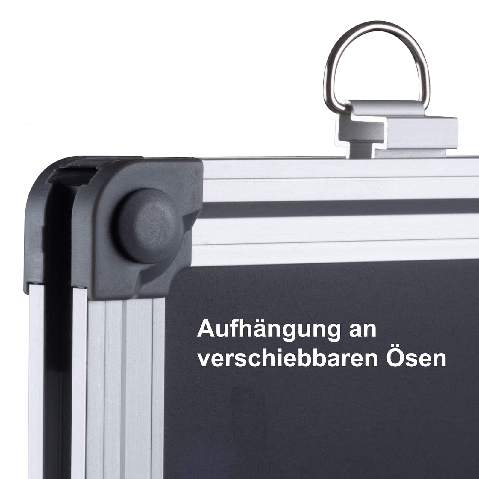 BüroMi Magnetisch Zwart Krijtbord 110x80 cm Alu frame - incl. toehoren