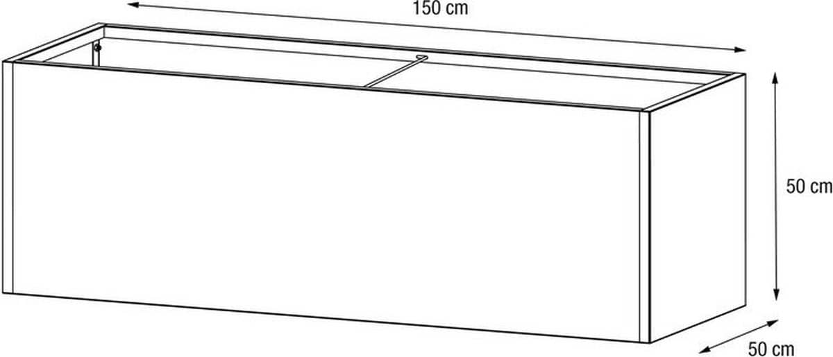 Herstera Garden HG08971102 - Plantenbak Bloembak Moestuin - 150x50x50 cm