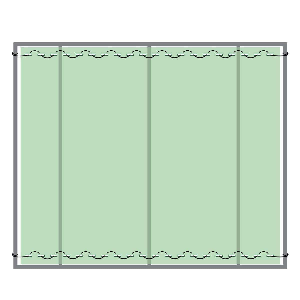 Hanse® Tuinscherm privacy scherm - 25 mtr lang, 150cm hoog - groen