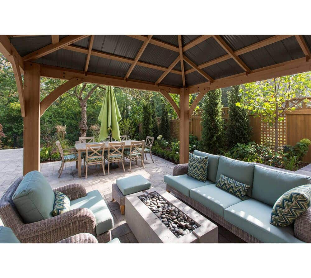 Westmann Paviljoen Gazebo Devon 12x14 - 427x366x317cm - Bruin Houtlook