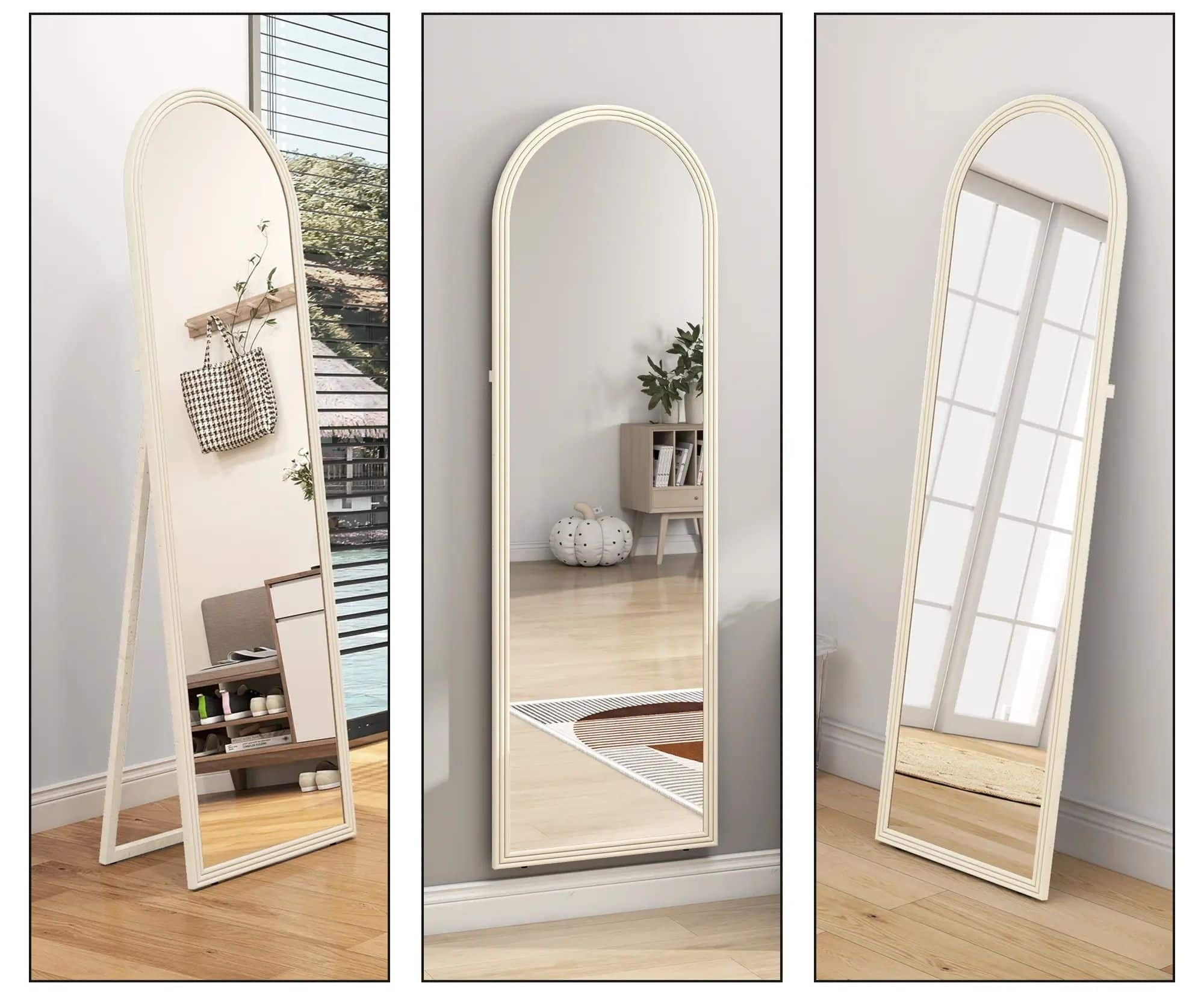 4goodz Passpiegel 50x160 cm - Wand of Vrijstaand - Wit 4goodz Passpiegel 50x160 cm - Wand of Vrijstaand - Wit