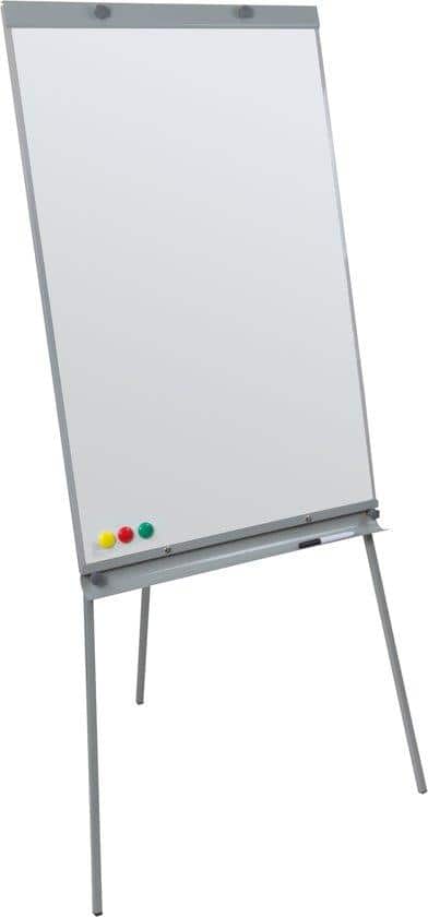 BüroMi MDF Hoogt verstelbare Flipover met Toebehoren 65x100cm - Hoogte 120-185cm