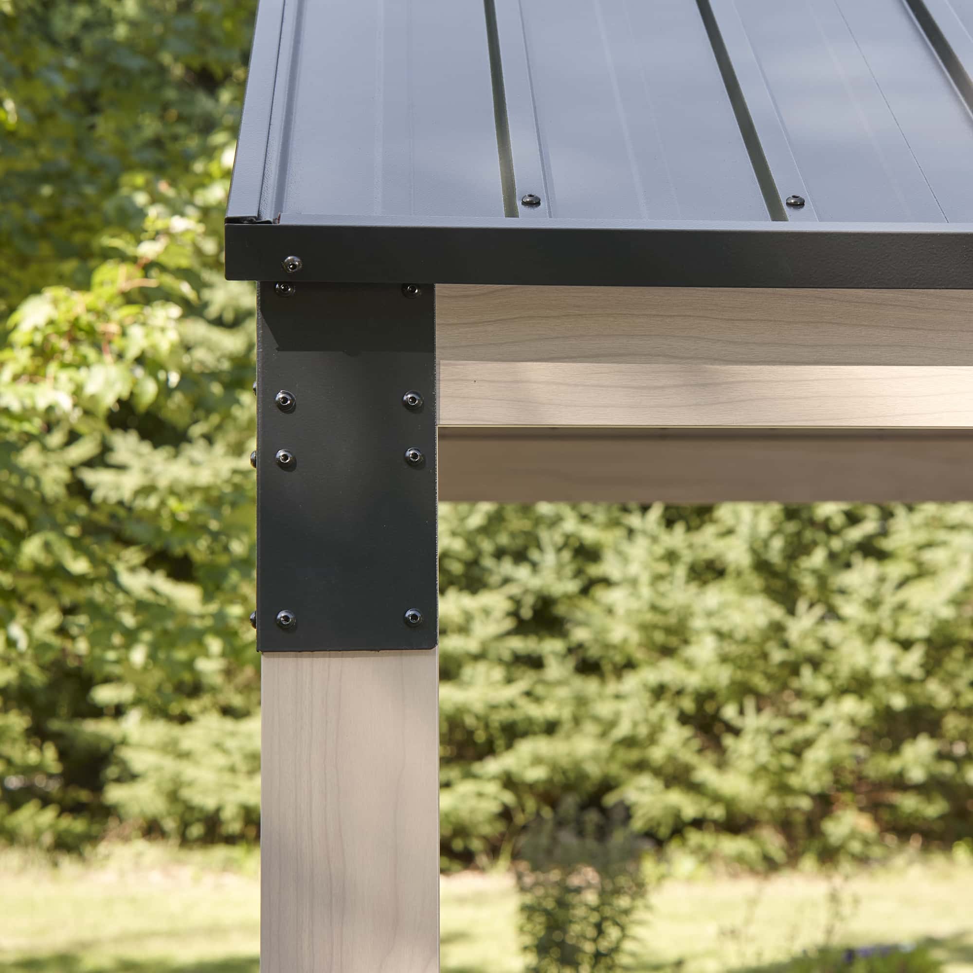 Sojag Lito 1012 - Paviljoen van aluminium - 3x3,7 m - Houtlook