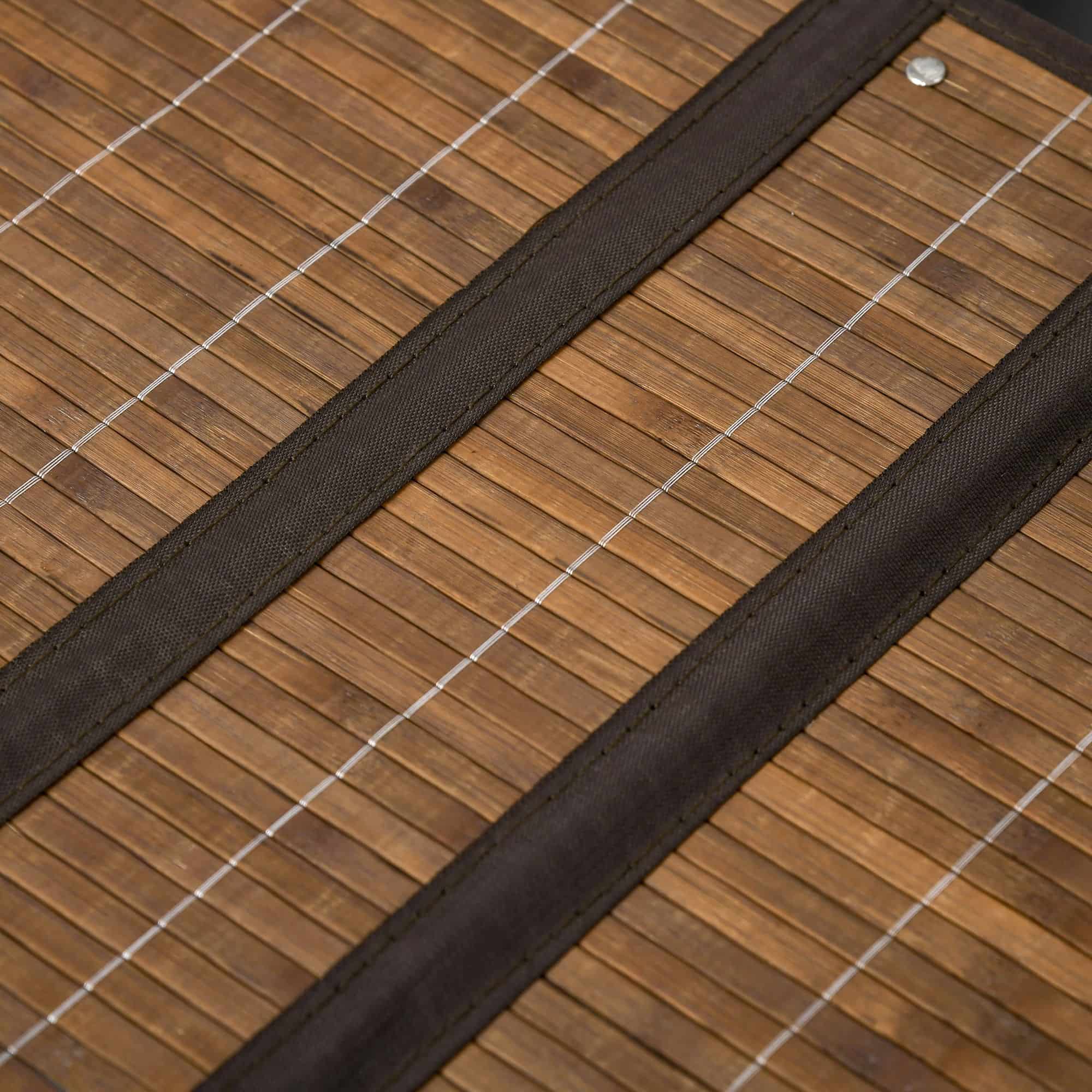 4goodz 100 L Wasmand Bamboe met Deksel 2 Secties / Uitneembare Waszak