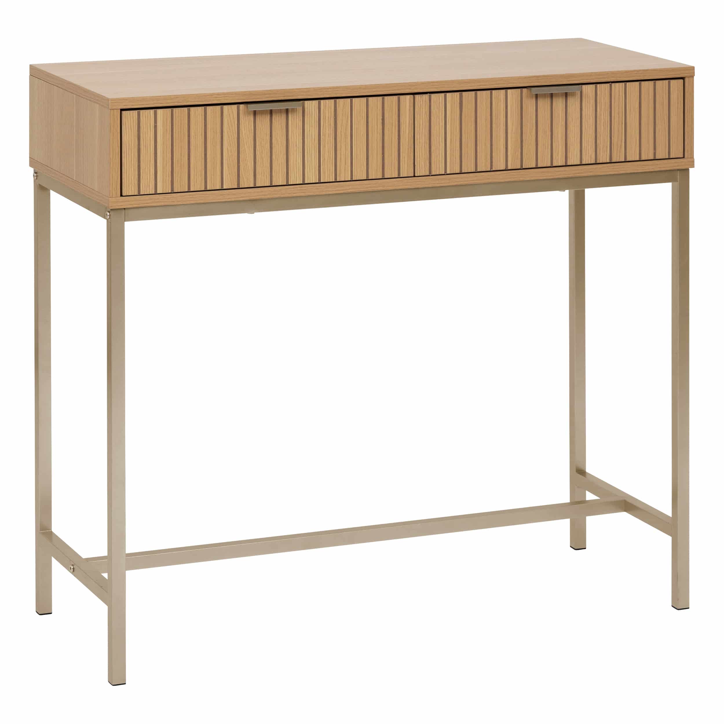 5five® Sidetable Tasso / wandtafel met dubbele Laden - Bruin
