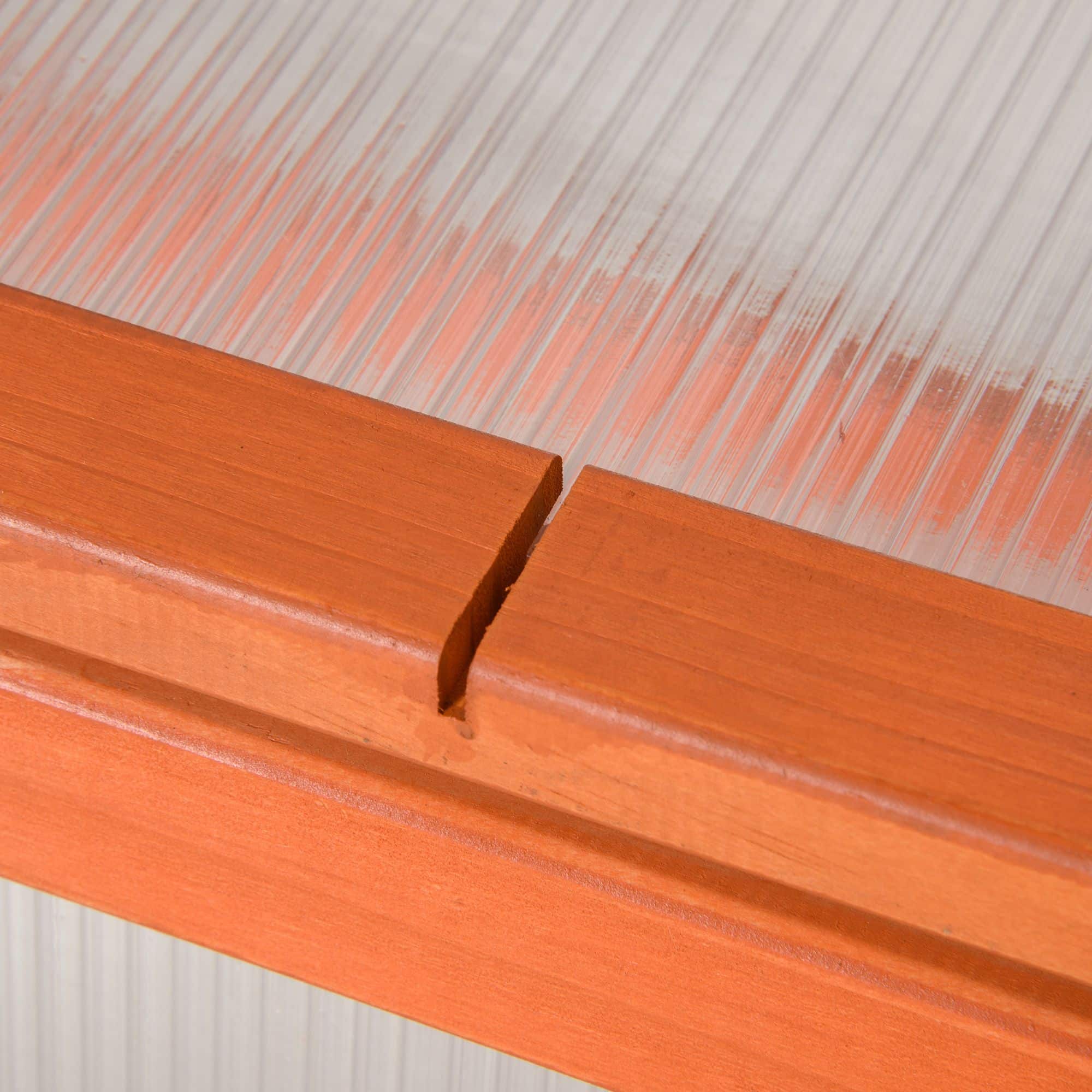 Broeikas van Hout en Polycarbonaatplaten met deksel - Weerbestendig