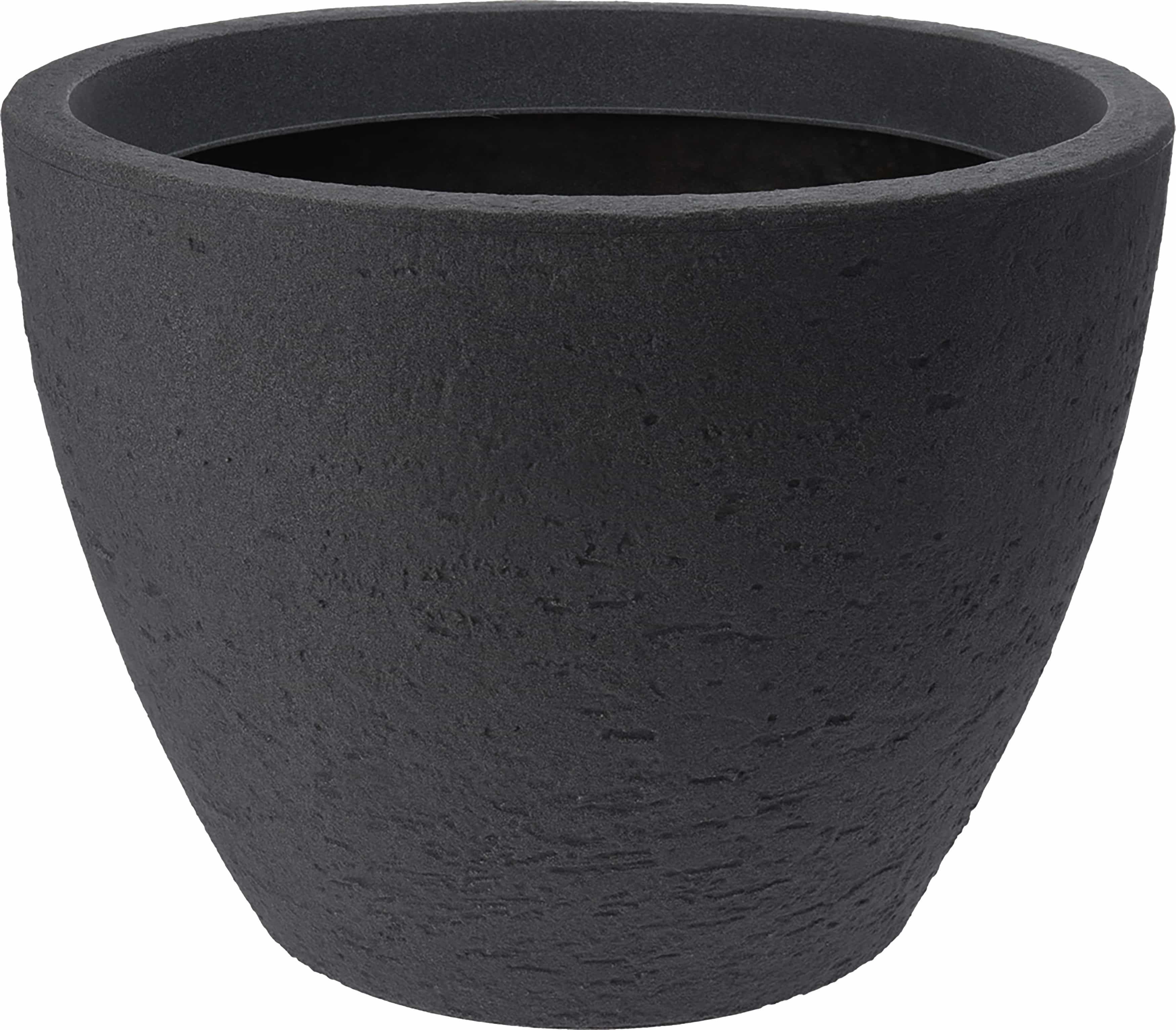 4gardenz® Stone ronde bloembak - 59x45 cm - Steengrijs