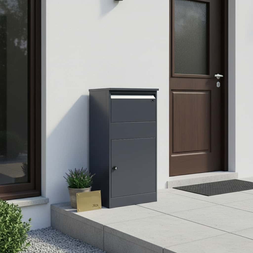 4gardenz Grote Pakketbrievenbus met Slot - Pakketbox Antraciet