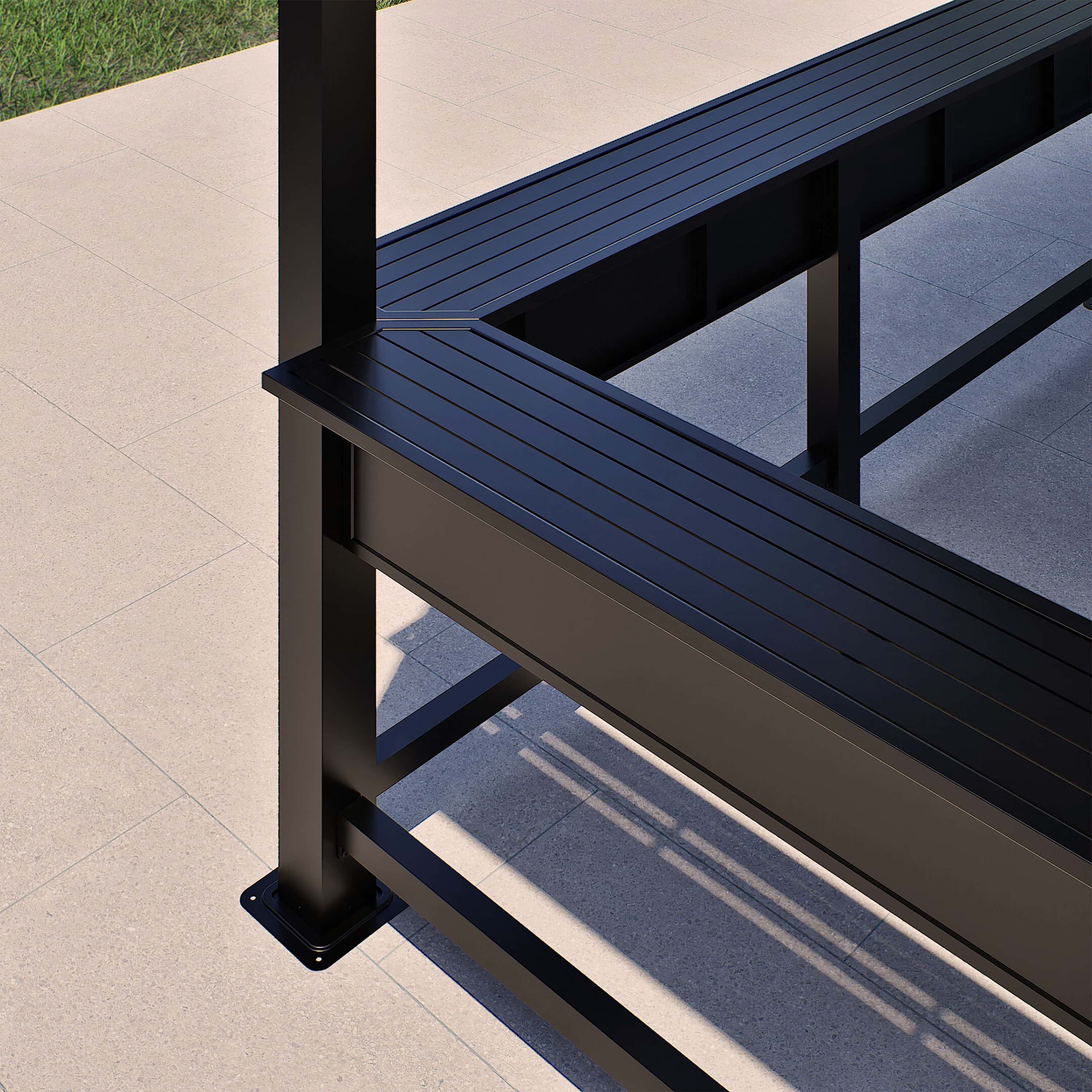 Sojag Bondi 1220 Metalen Paviljoen met Vast dak - 3,5 x 6 m - Zwart Sojag Bondi 1220 Metalen Paviljoen met Vast dak - 3,5 x 6 m - Zwart