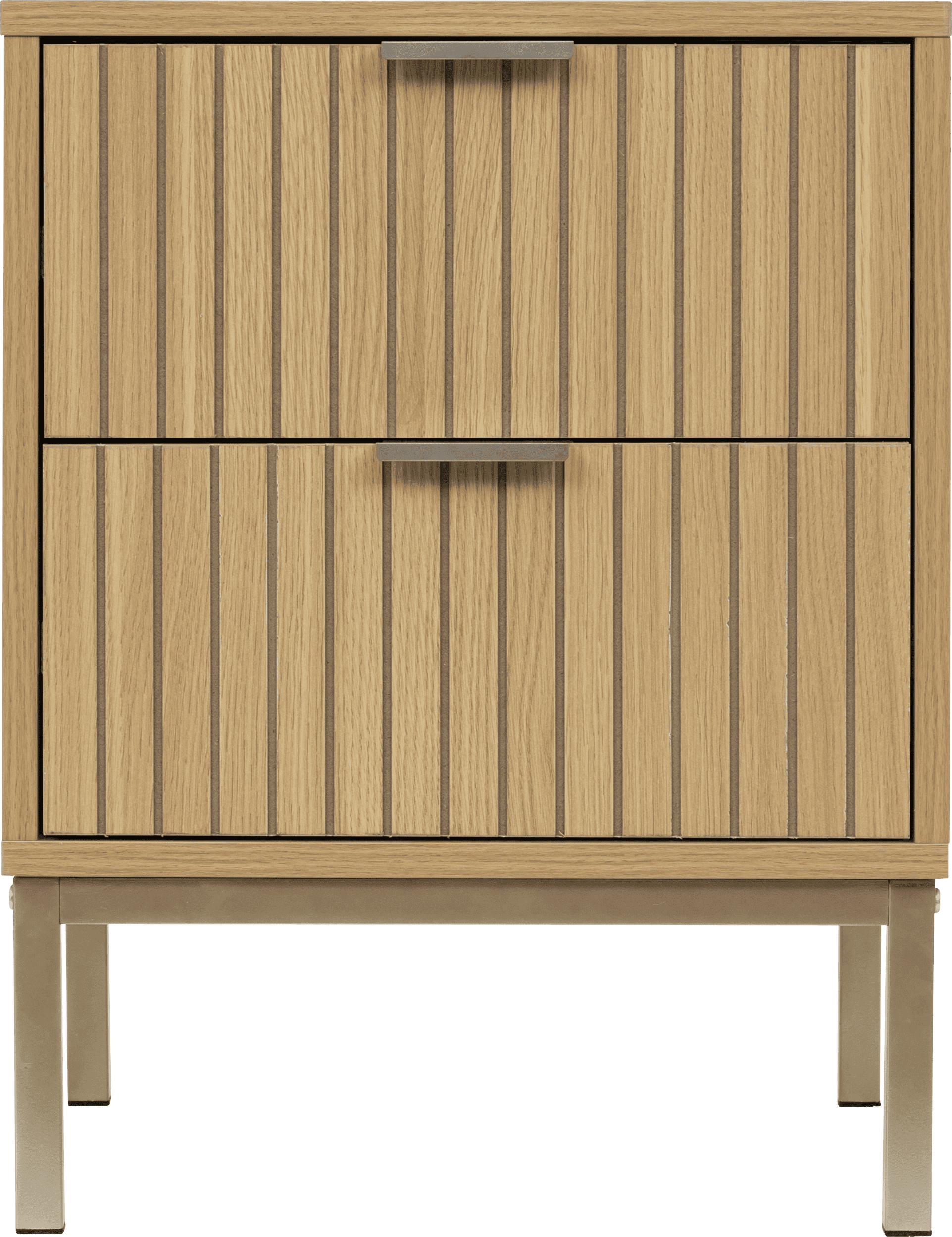 5Five® Nachtkastje Tasso met Paneelfront met 2 Lades - Bruin