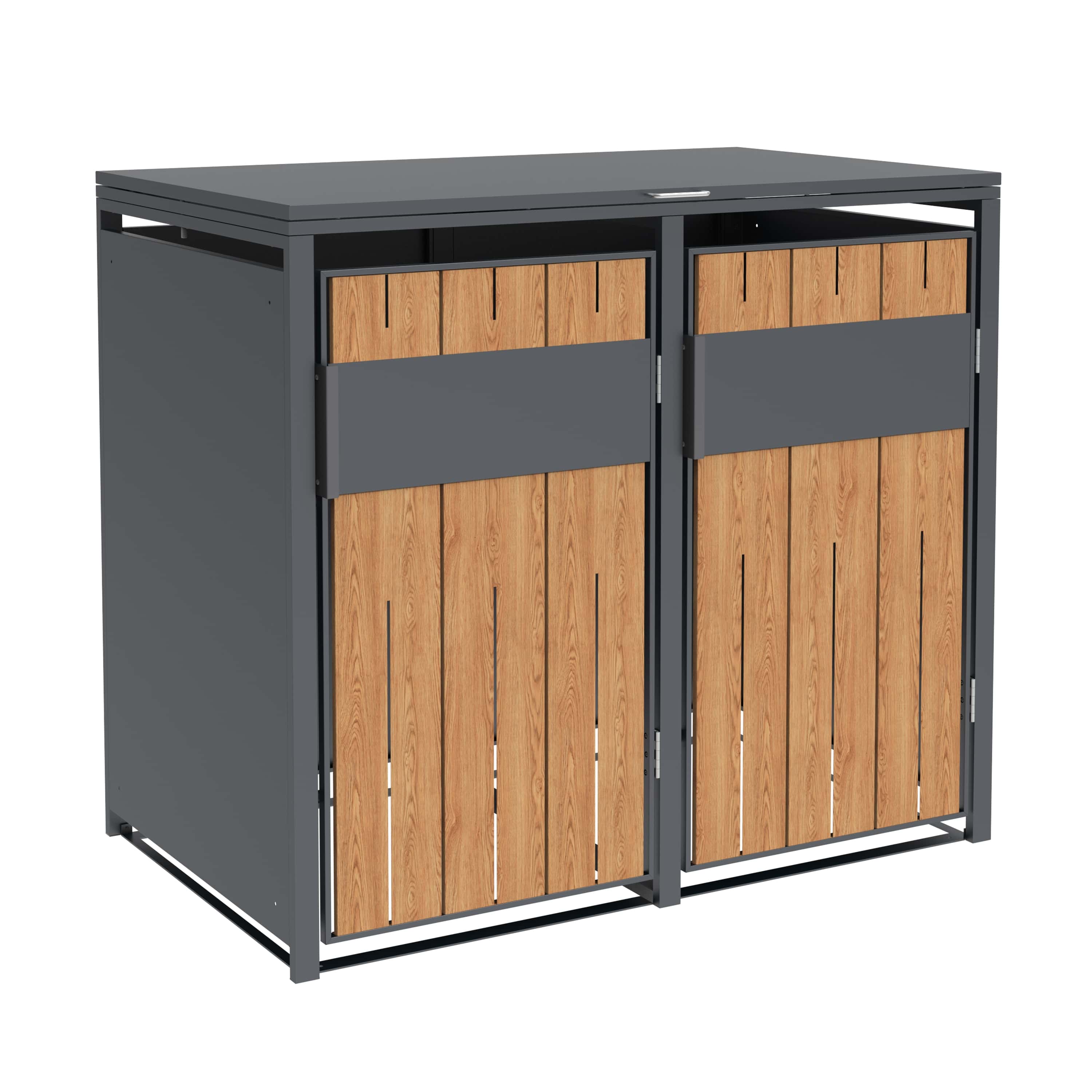 Westmann Varius 2 Metalen Containerombouw voor 2 kliko - Houtlook