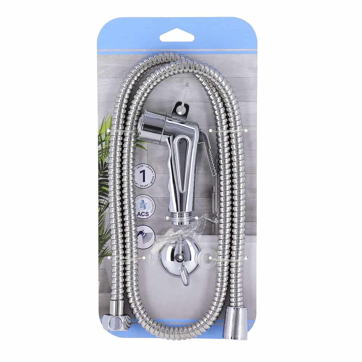 4goodz Bidetset met slang een Zuignap Ophanghaak - Chroom