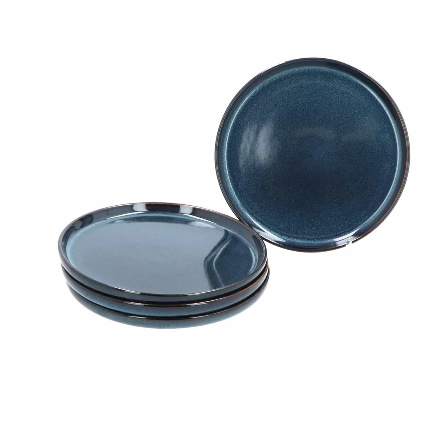 Servies 16 delig 4-persoons - Reactive Glaze - Blauw