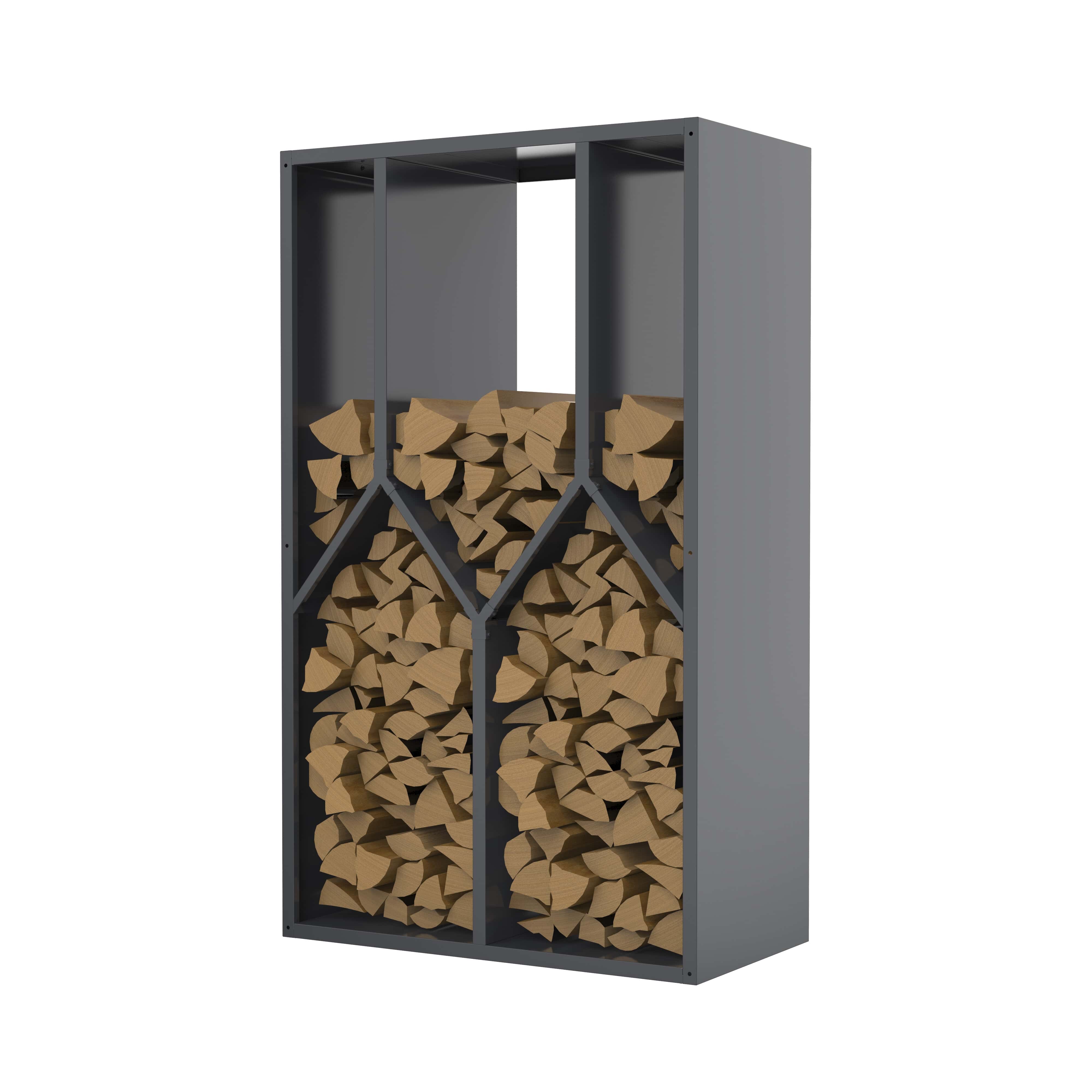 Westmann Castra B - Houtopslag Houtrek 95x50x160 cm - Antraciet