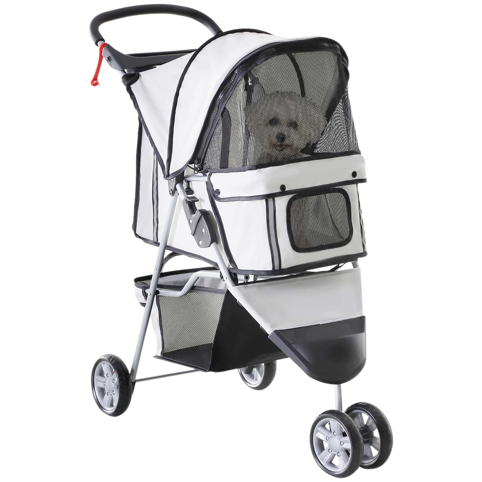 4goodz Luxe Hondenkar Hondenbuggy met 360 graden draaibare wielen - Grijs