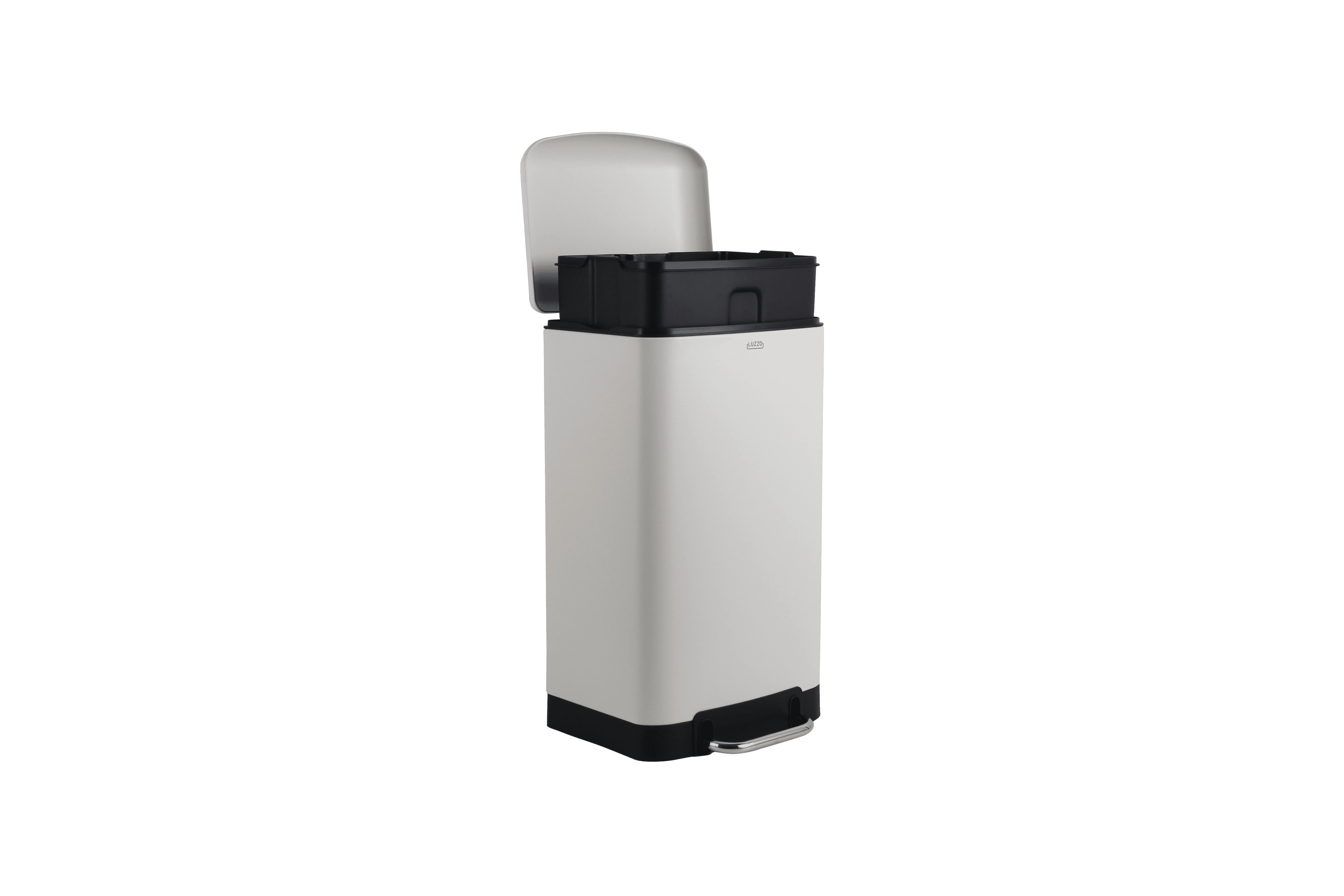 Luzzo® Idaho Pedaalemmer prullenbak 30 liter - Mat Wit