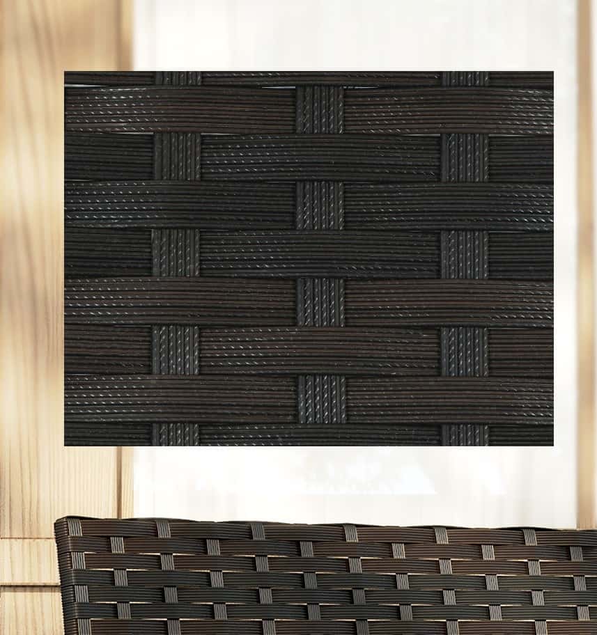 4goodz Rotan Tuinset 3-delig - afneembare zitkussen en tafel - Zwart/Creme