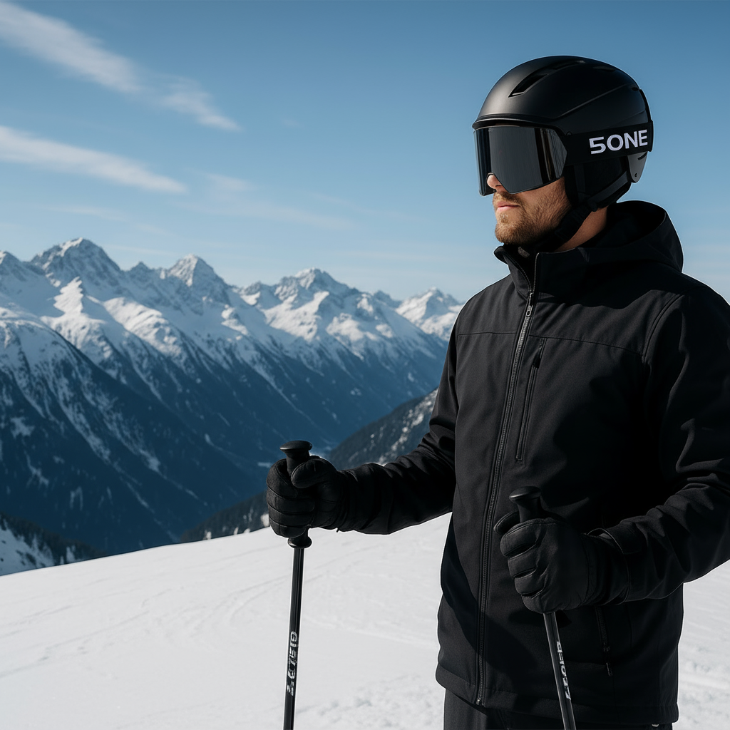 5one® Skibril Alpine 6 Black - Medium Skibril met 2 Lenzen 5one® Skibril Alpine 6 Black - Medium Skibril met 2 Lenzen