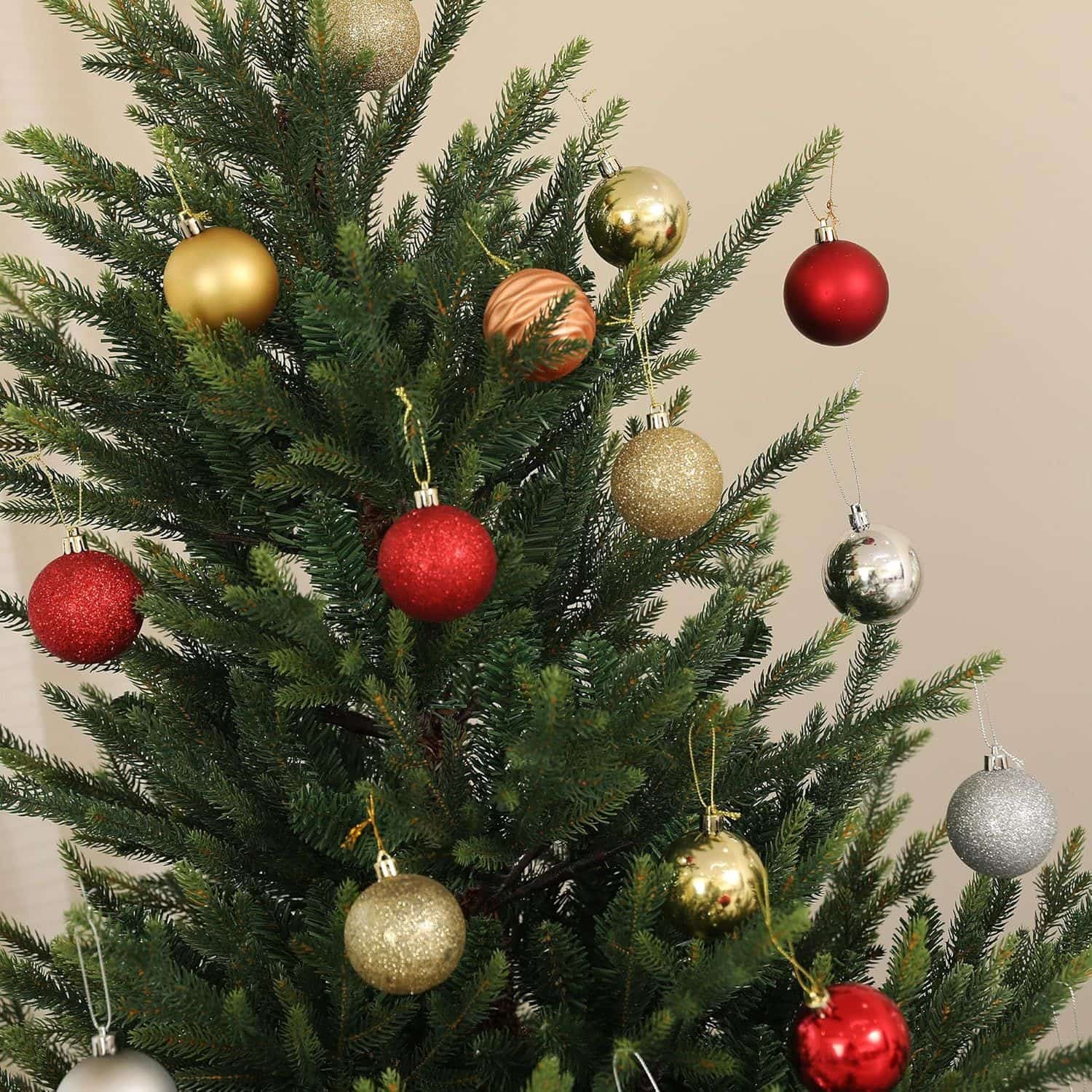 Kunstkerstboom van Noorse spar met 1046 punten, metalen voet, groen