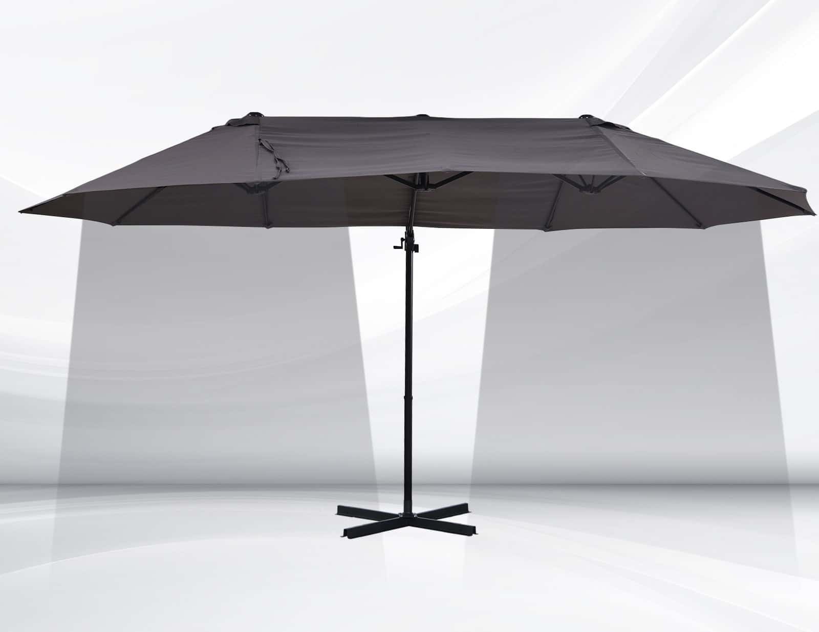 4goodz Zweefparasol XL 270x 440 cm - Grijs 4goodz Zweefparasol XL 270x 440 cm - Grijs