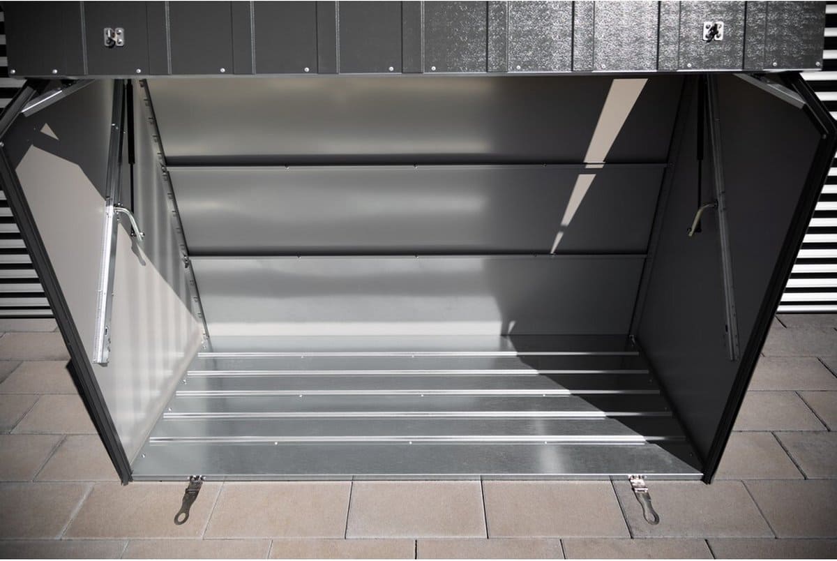 Metalen Fietsenstalling Trimetals Sesam TM13001 - Opbergkast Tuin - Antraciet | 76x185x139 cm