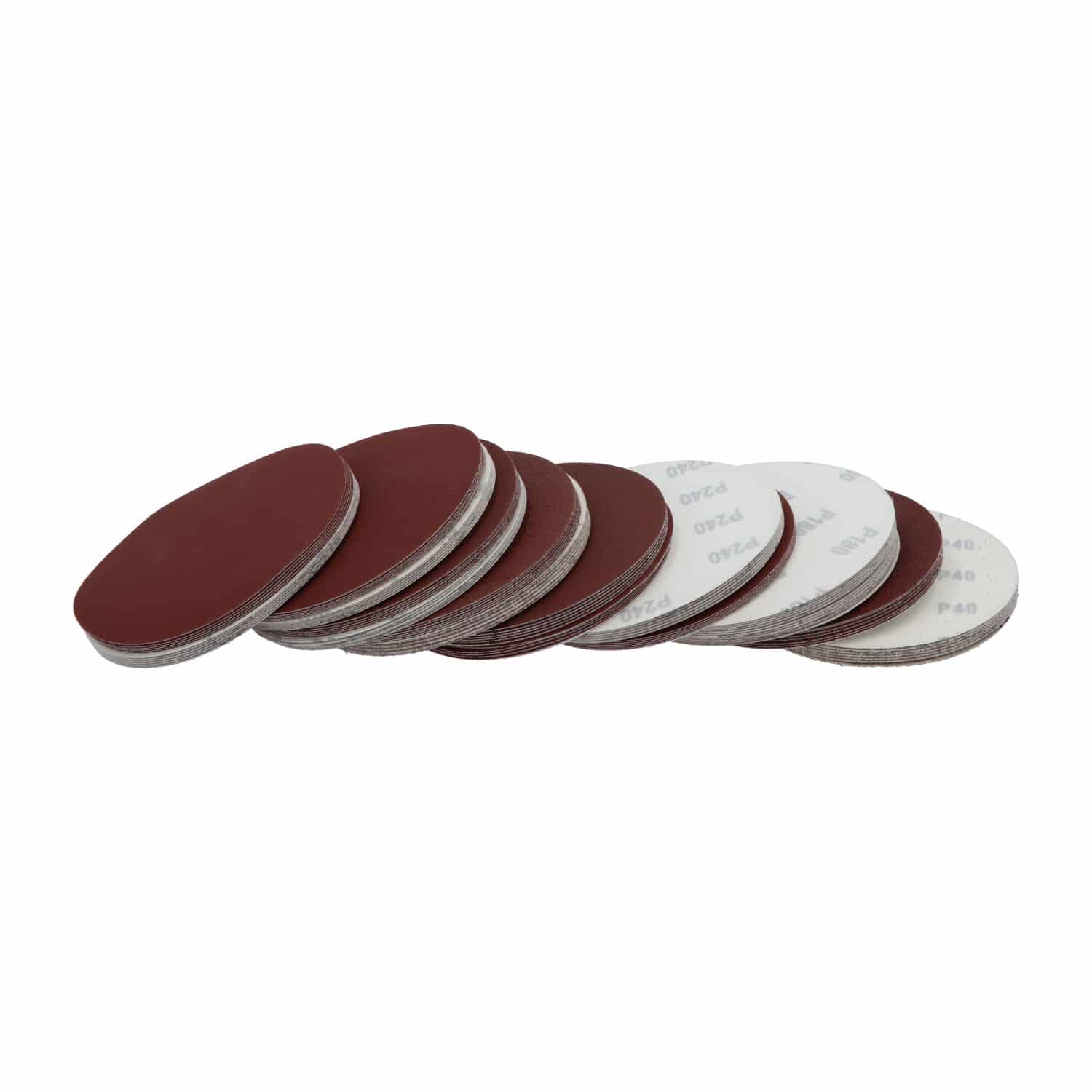 Rodopi® 100x Mix Schuurpapier 225 mm - zonder perforatie Excentrisch Schuurmachine