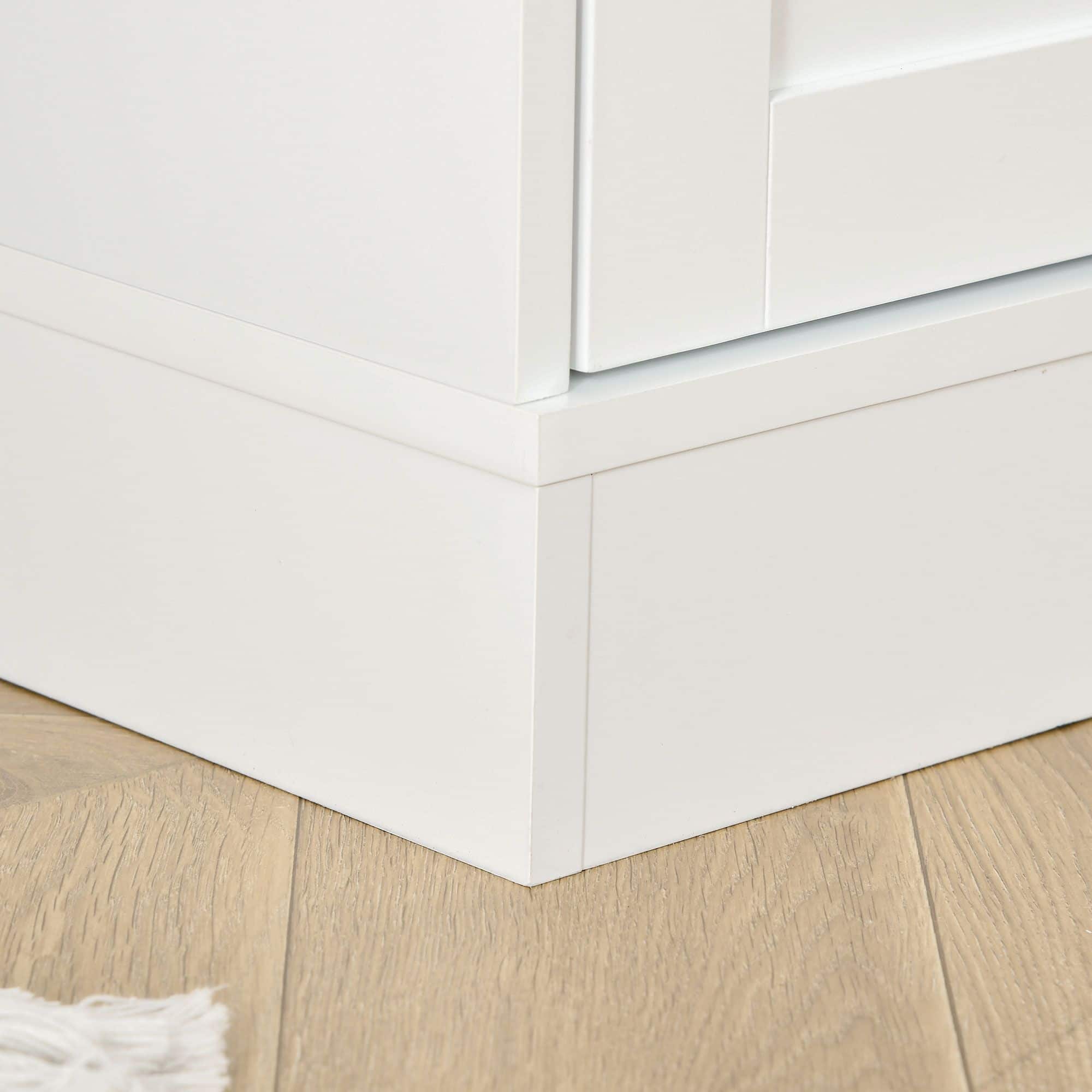 4goodz Boekenkast met open en dichte vakken 40x76x178 cm - Wit