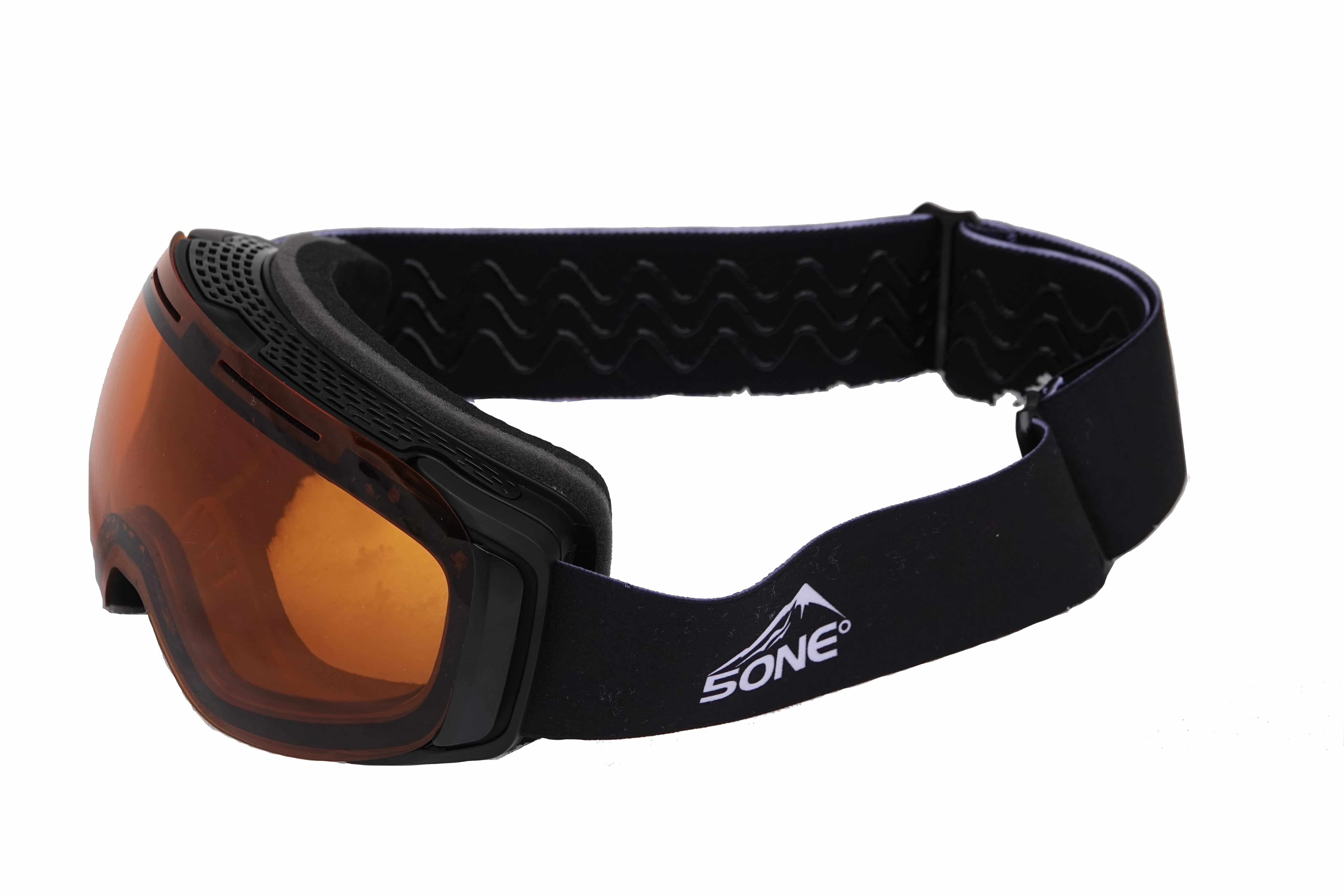 5one® Alpine 7 - skibril - 2 verwisselbare lenzen - Oranje en Blauw