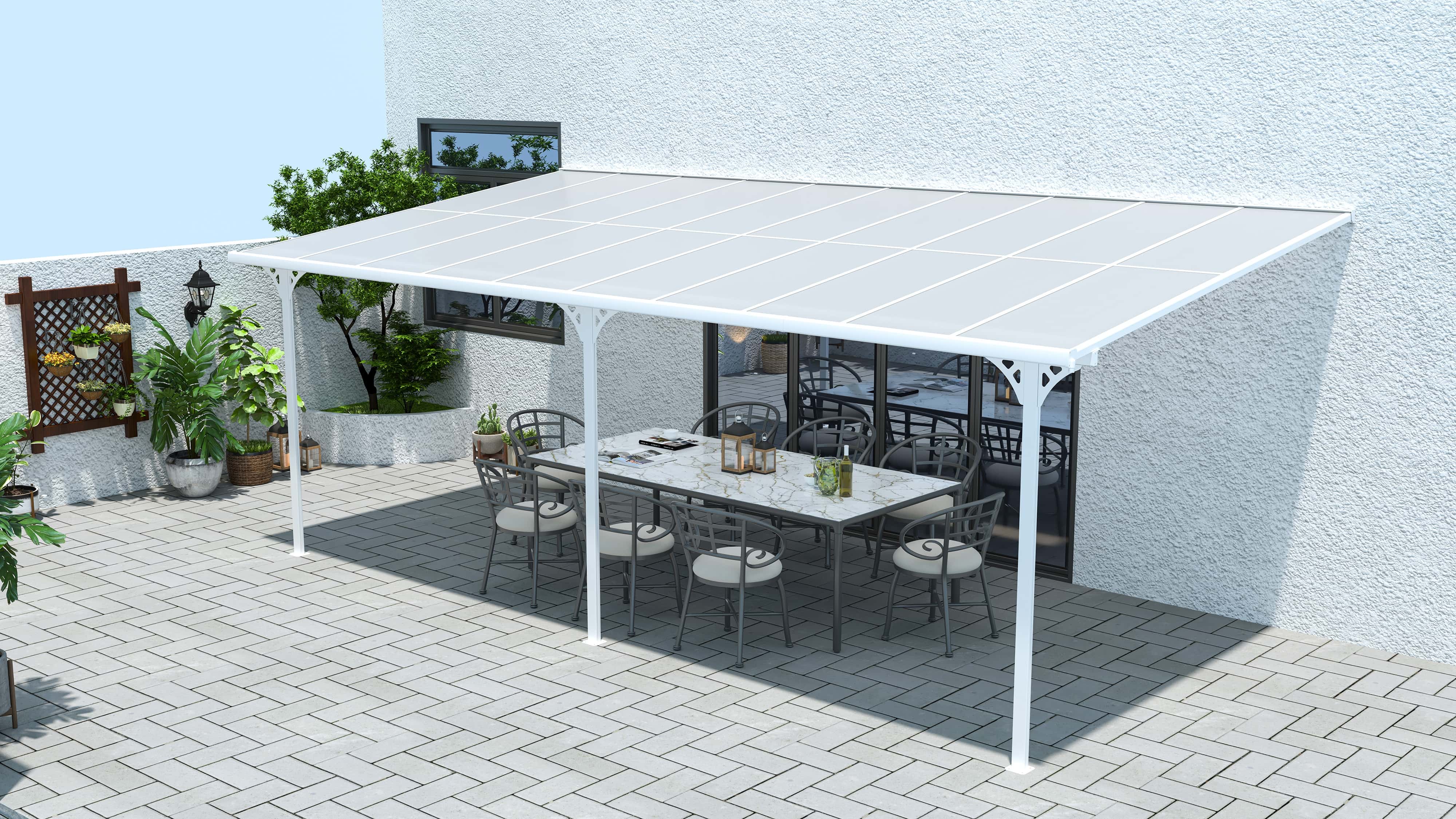 Westmann Aluminium Terrasoverkapping Bruce - 300x617x270 cm - Wit Westmann Aluminium Terrasoverkapping Bruce - 300x617x270 cm - Wit