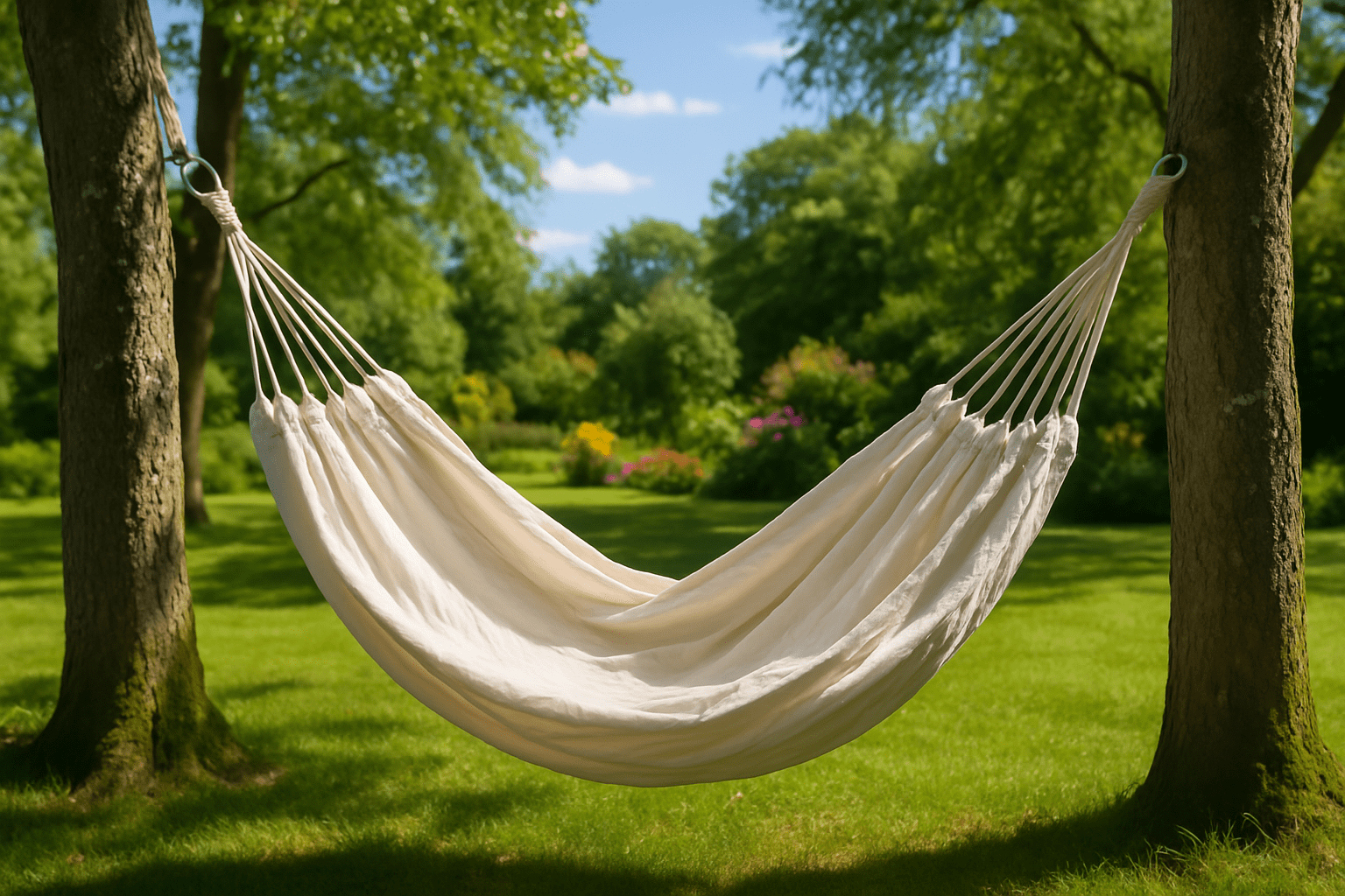 4gardenz® Beach Hangmat Polykatoen 320x150 cm -- Comfortabel &amp; Sterk - Crème