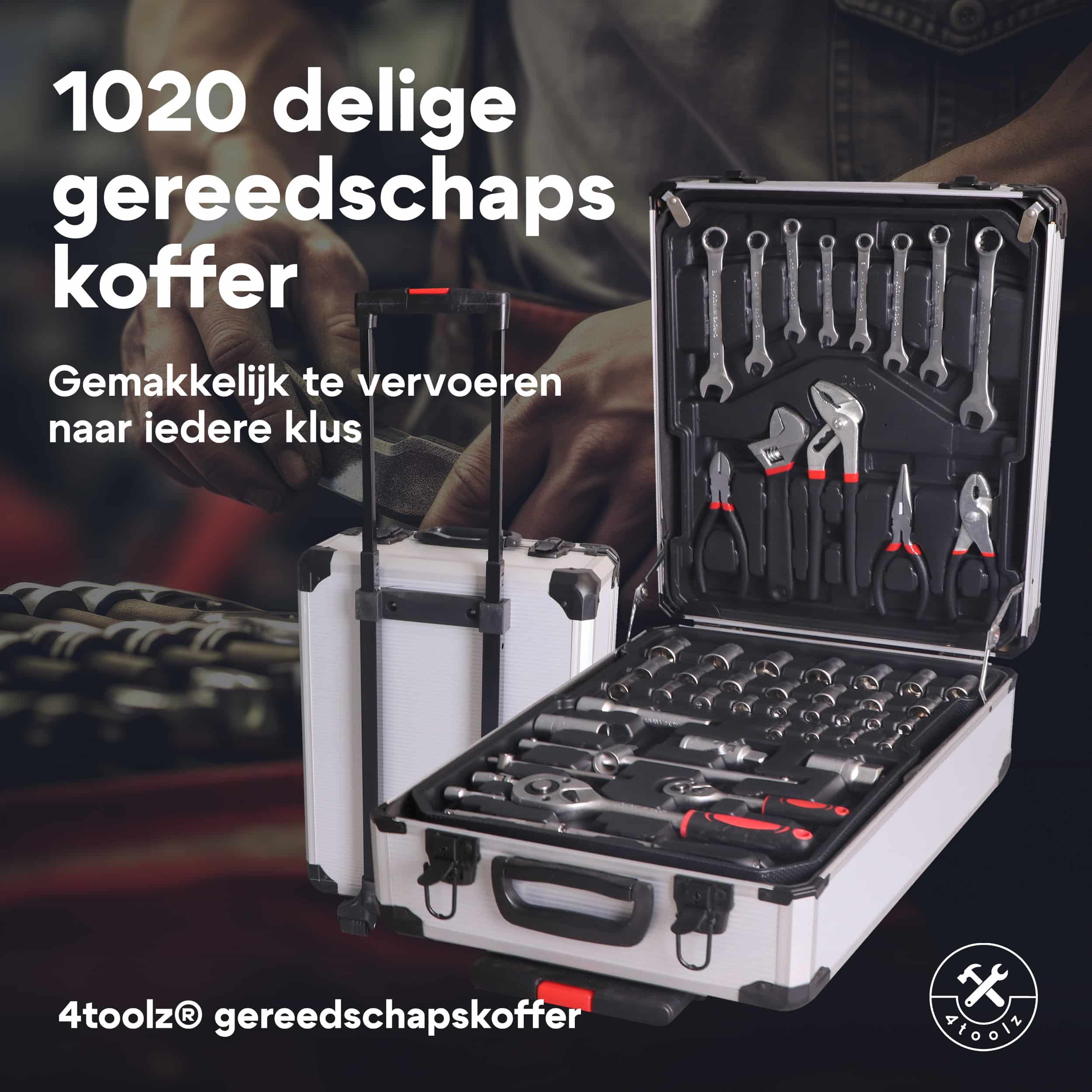 4toolz® Gereedschapskoffer 1020 delig met Gereedschap XXL