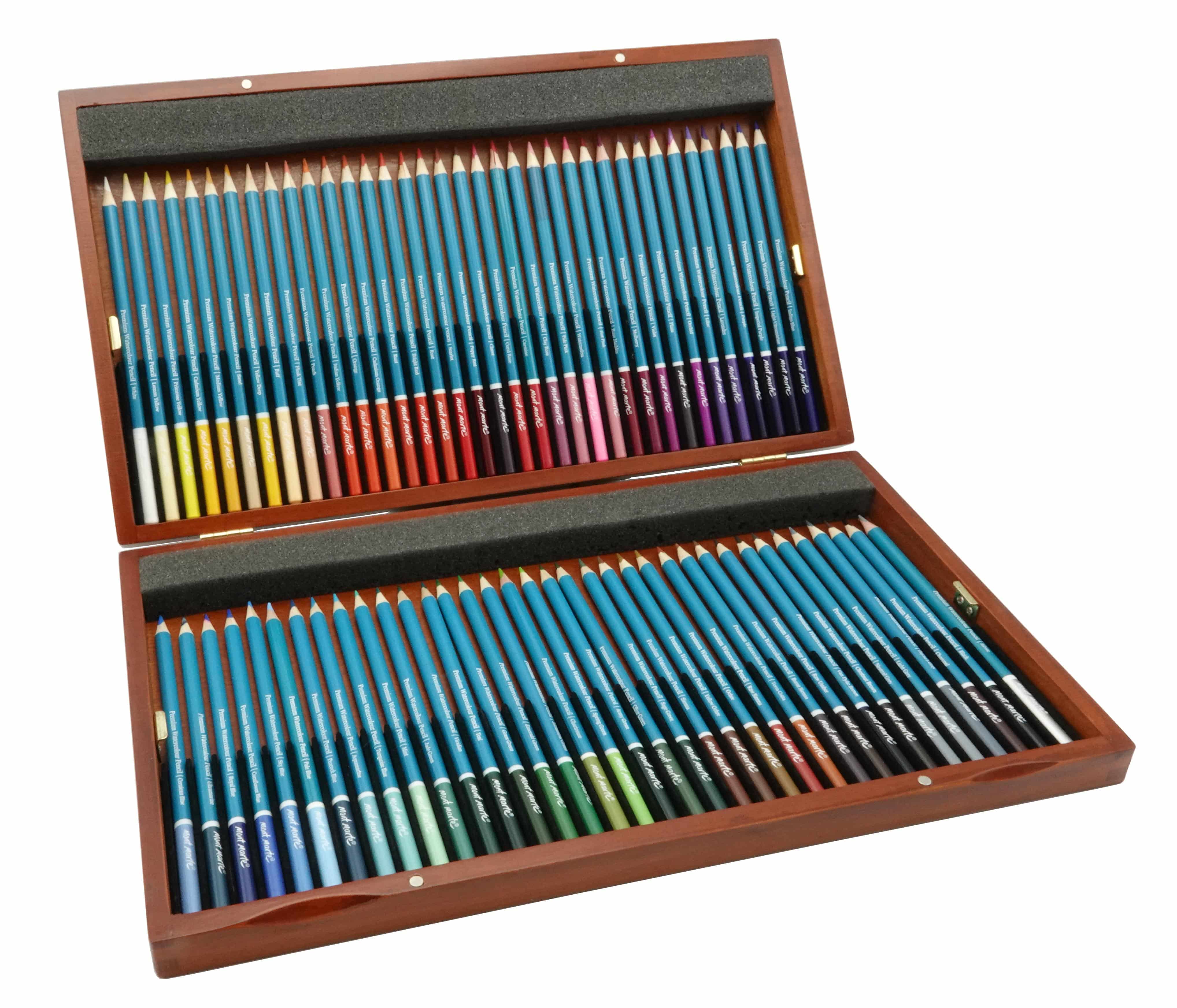 Mont Marte® premium aquarel potloden 72 stuks in houten kist