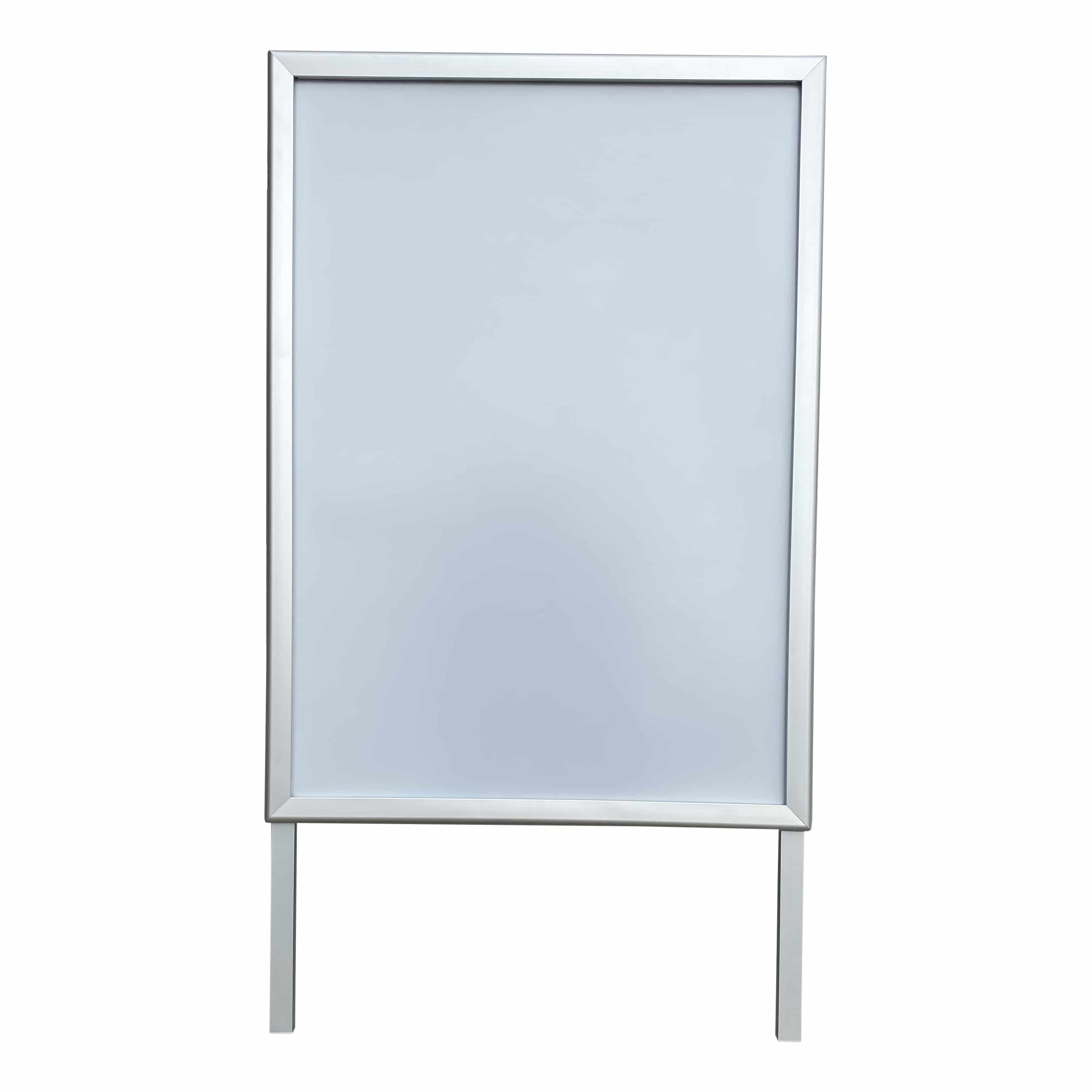 4offiz® Chicago Silver aluminium stoepboard / reclamebord A1 - zilver
