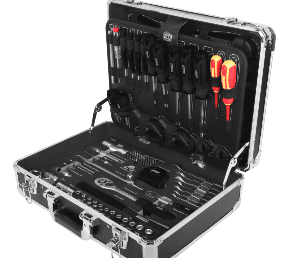 Feistos Manos Metalen gereedschapskoffer - compleet gevuld met 140 stuks gereedschap