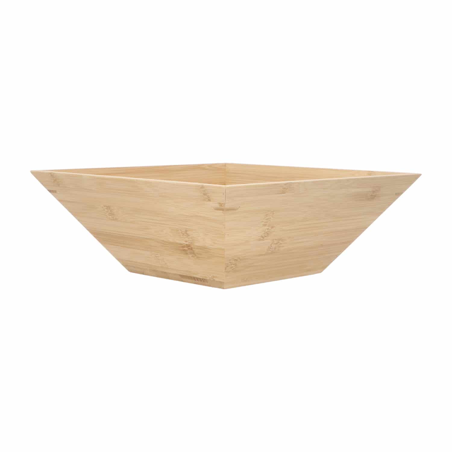 4goodz Vierkante Fruitschaal van Bamboe 28x28cm - Bruin